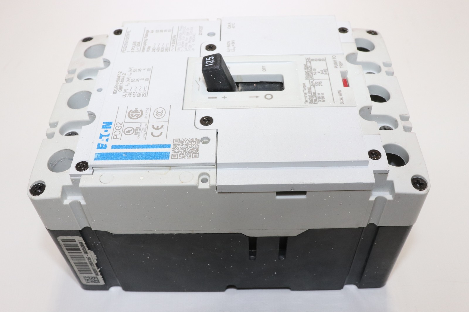 EATON PDG23G0125TFFL 125A 3-POLE CIRCUIT BREAKER, 35KA@480V