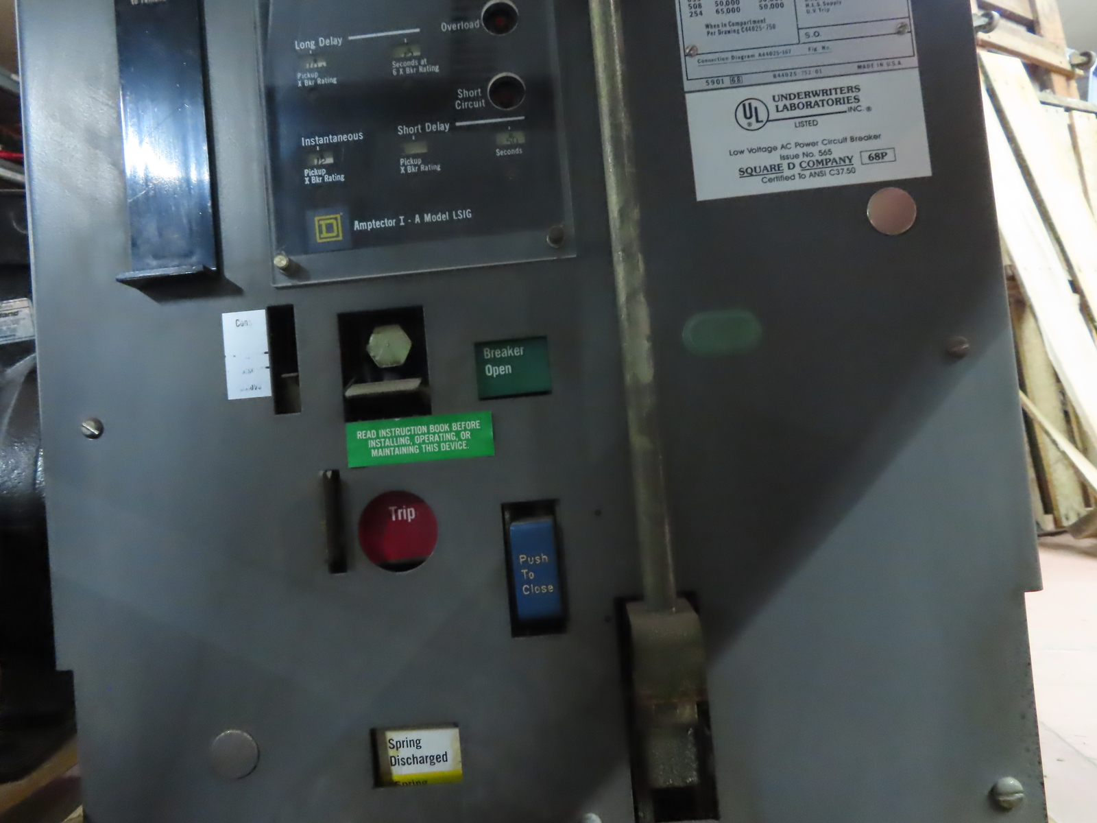 SQUARE D LOW VOLTAGE AC POWER DS-416 CIRCUIT BREAKER 1600A 1YEAR WARRANTY