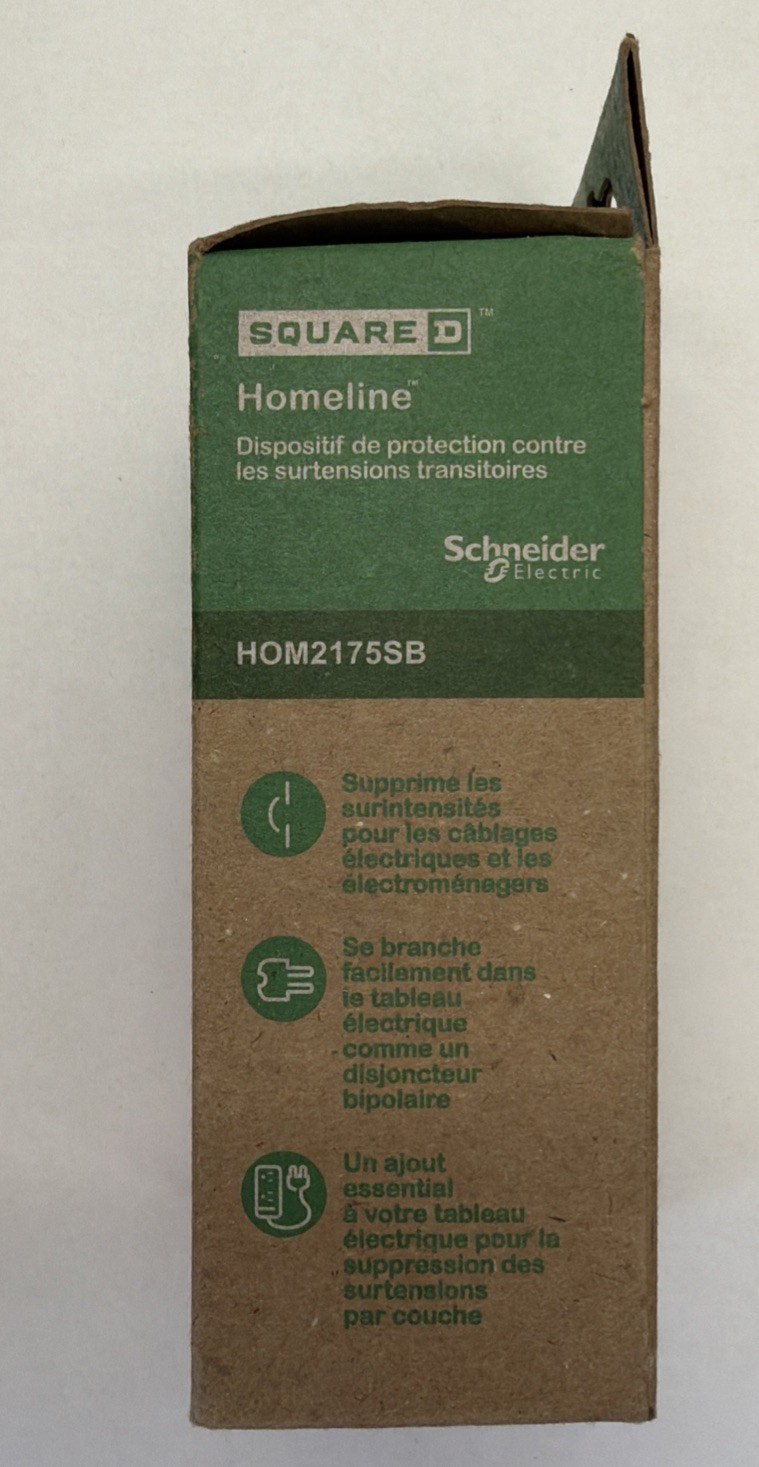 Square D HOM2175SB Homeline Surgebreaker 2-Pole 120/240 V 22.5kA Surge Protector