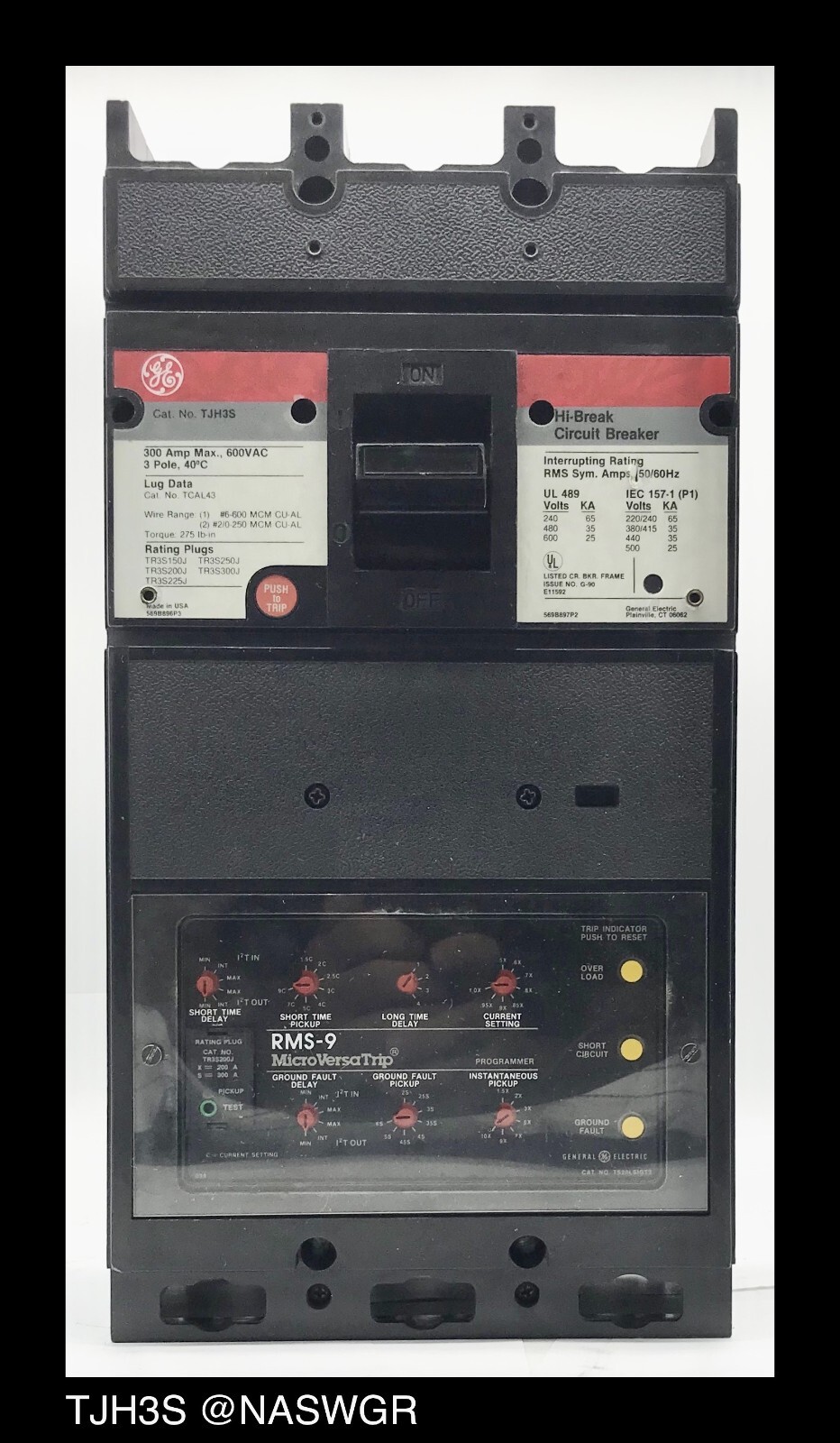 GE TJH3S Molded Case Circuit Breaker – 200 Amp – Tested/1Yr Warranty