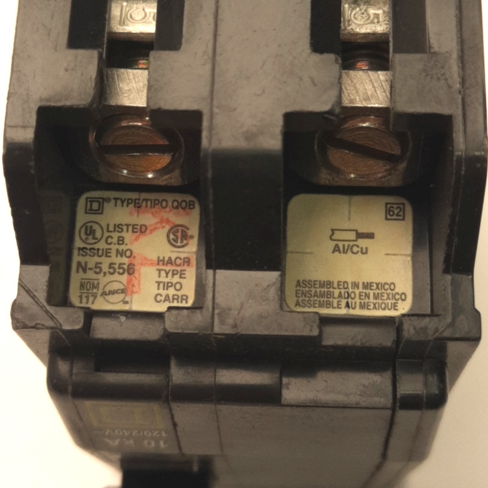 Schneider Electric QOB250 Square D Circuit Breaker 50A, 120/240v AC, 2 Poles