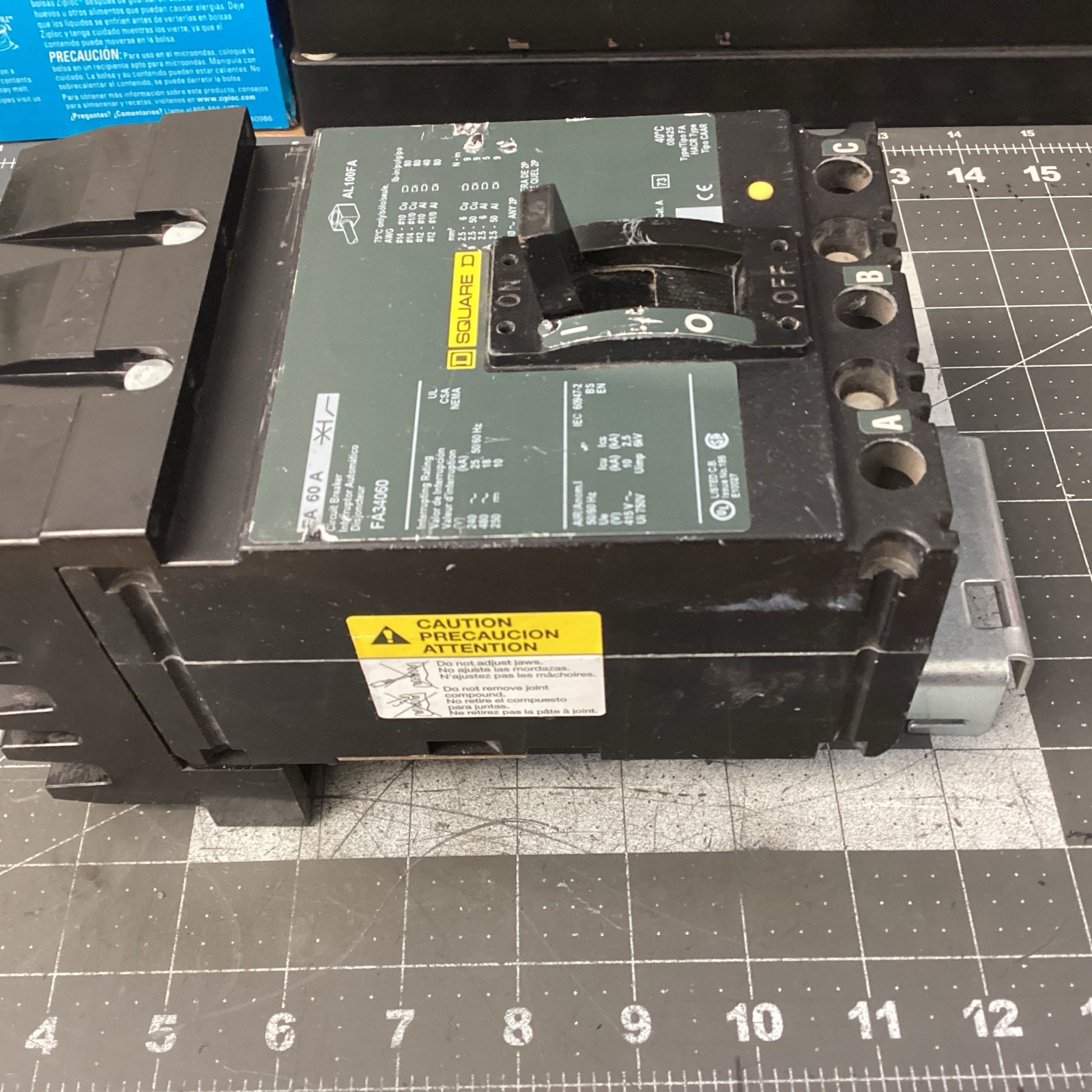 Square DFA34060 60 Amp I-Line Circuit Breaker 3-Pole 480V 18KA (LS8H)