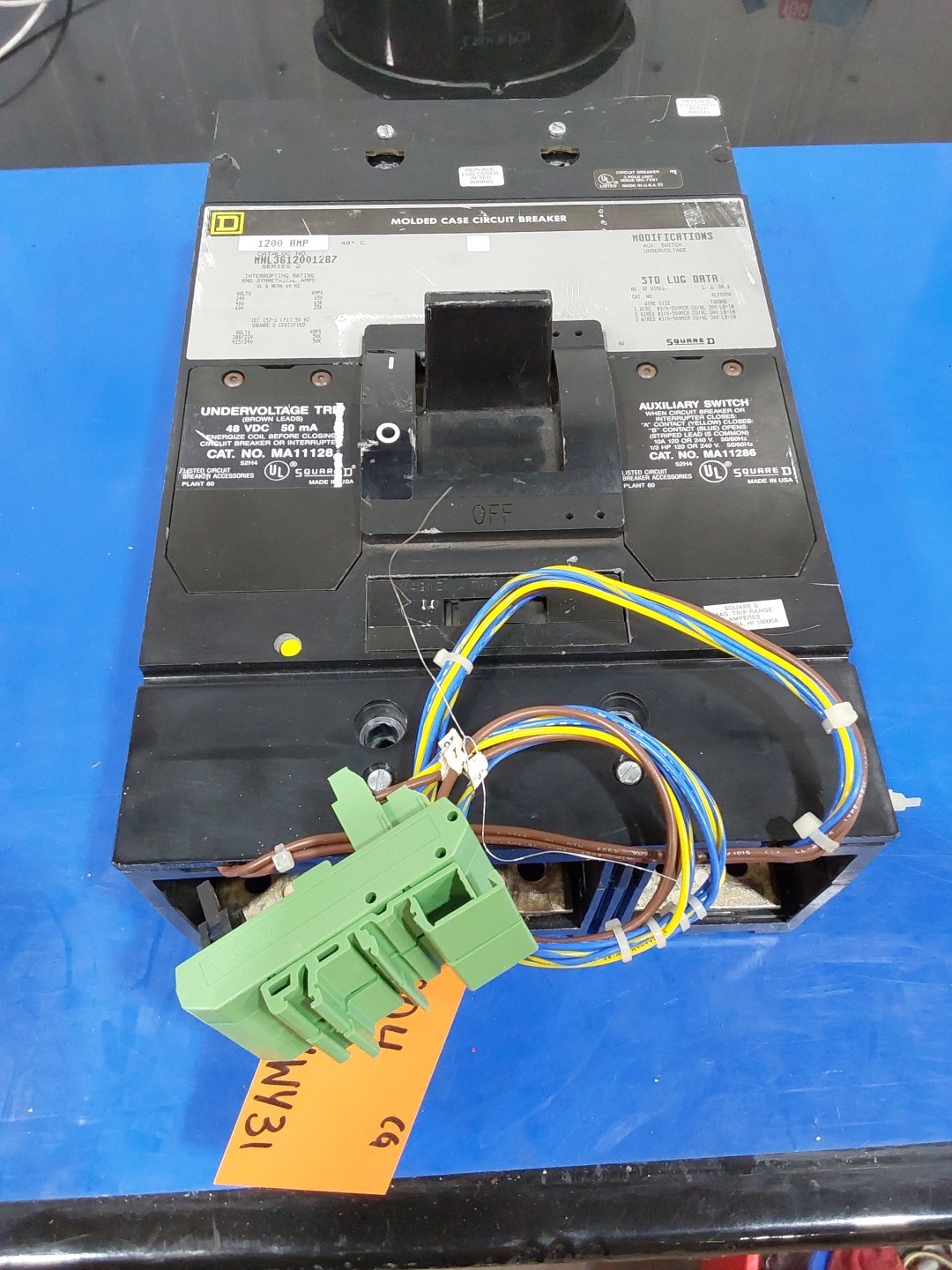 Square D MHL3612001287 Molded Case Circuit Breaker ~1200 Amp