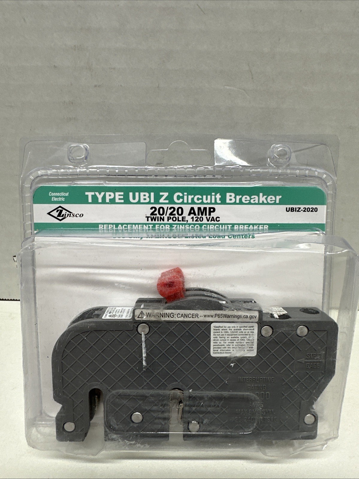 Single Pole Twin Circuit Breakers – Gray VPKUBIZ2020 20A