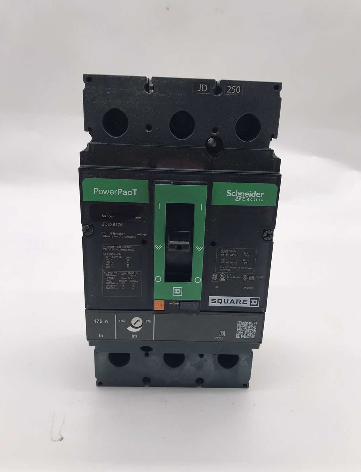 HOUSTON STOCK NEW SQUARE D JDL36175 POWERPACT 175 A 600 V FREE 2 DAY AIR BUY NOW