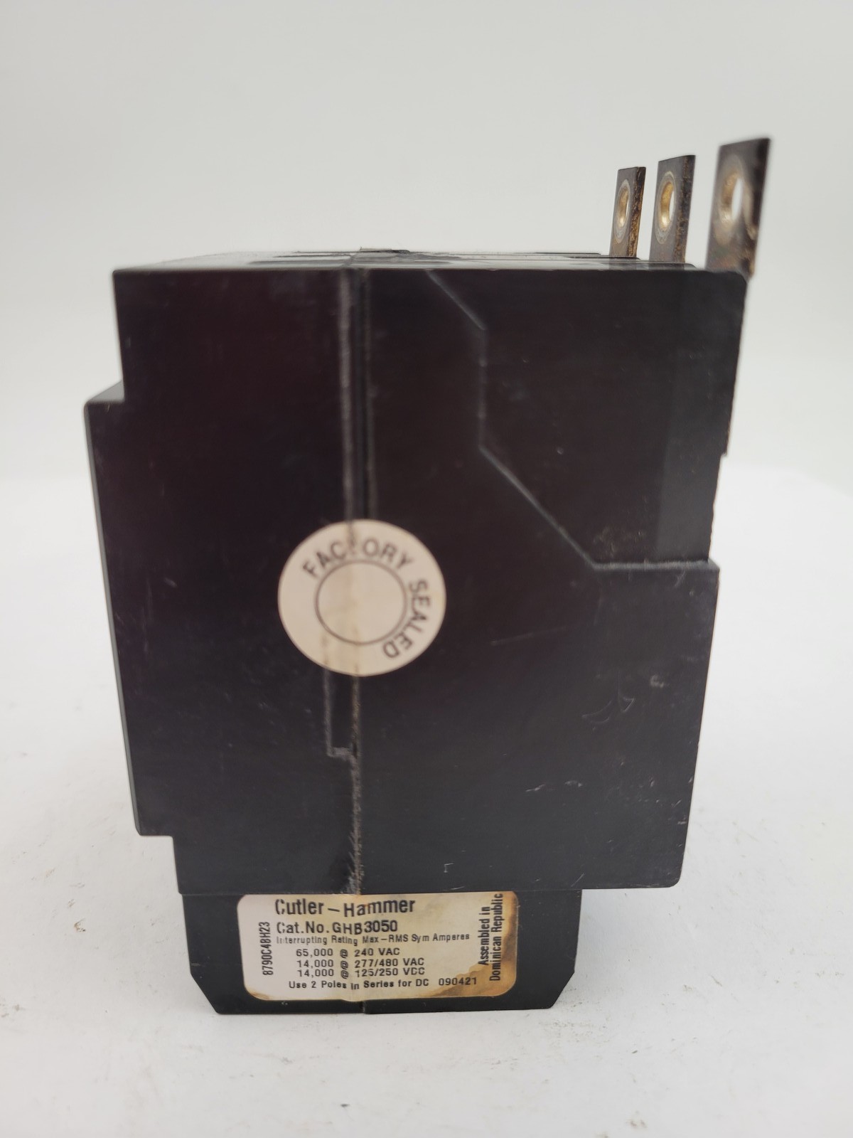 Eaton GHB3050 Bolt-On Circuit Breaker GHB 50A 3P 277/480VAC 125/250 VDC