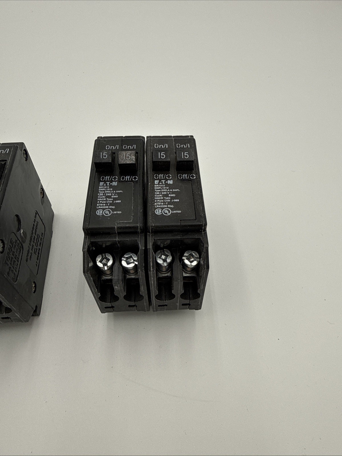 Lot of 10 Eaton Breakers – 8 BR2020 20A – 2 BR1515 15A 120V/240
