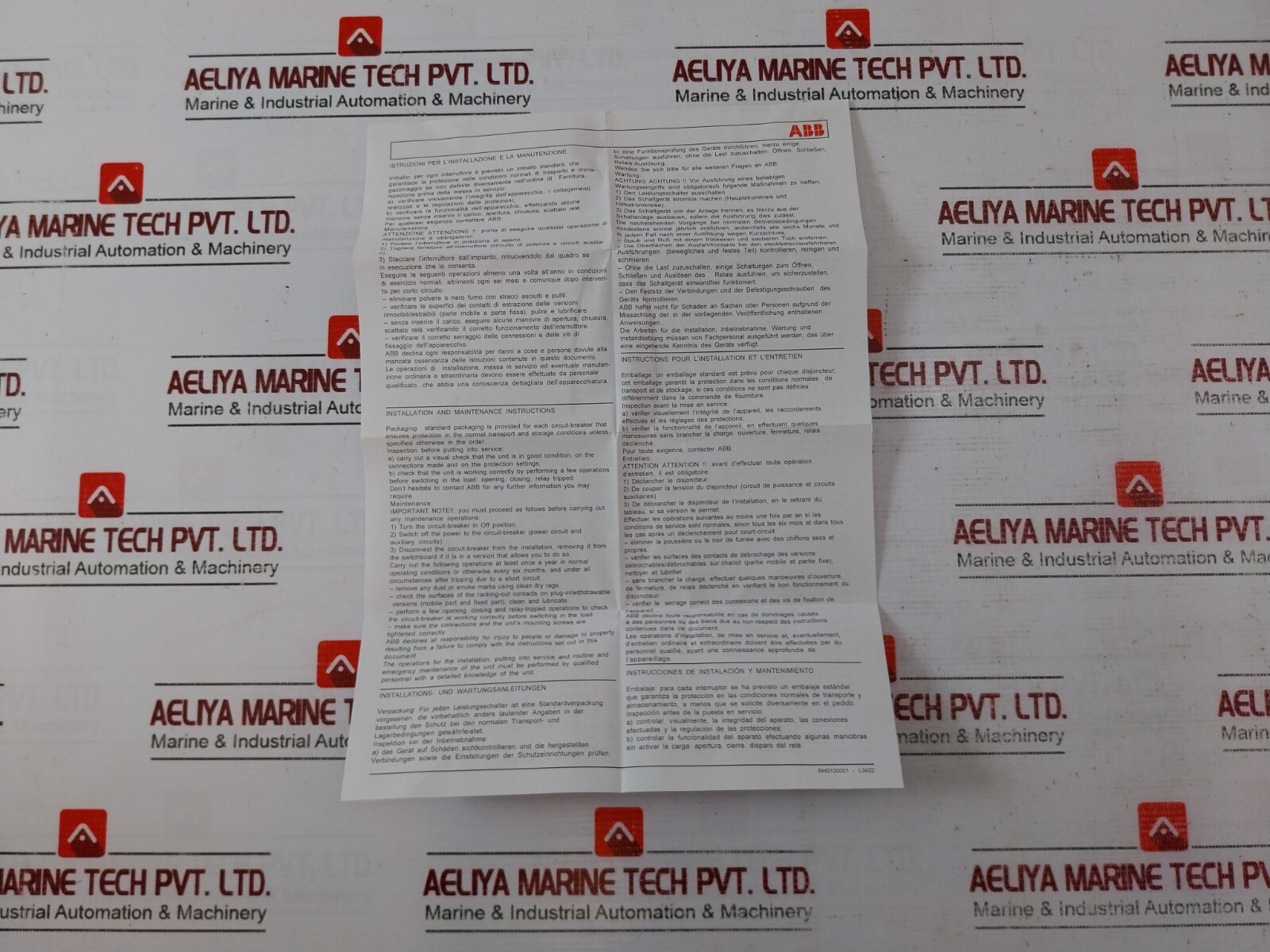 ABB MCCB A1A 125 TMF40/400 F F 3P CASE CIRCUIT BREAKER KIT SACE A1 40A