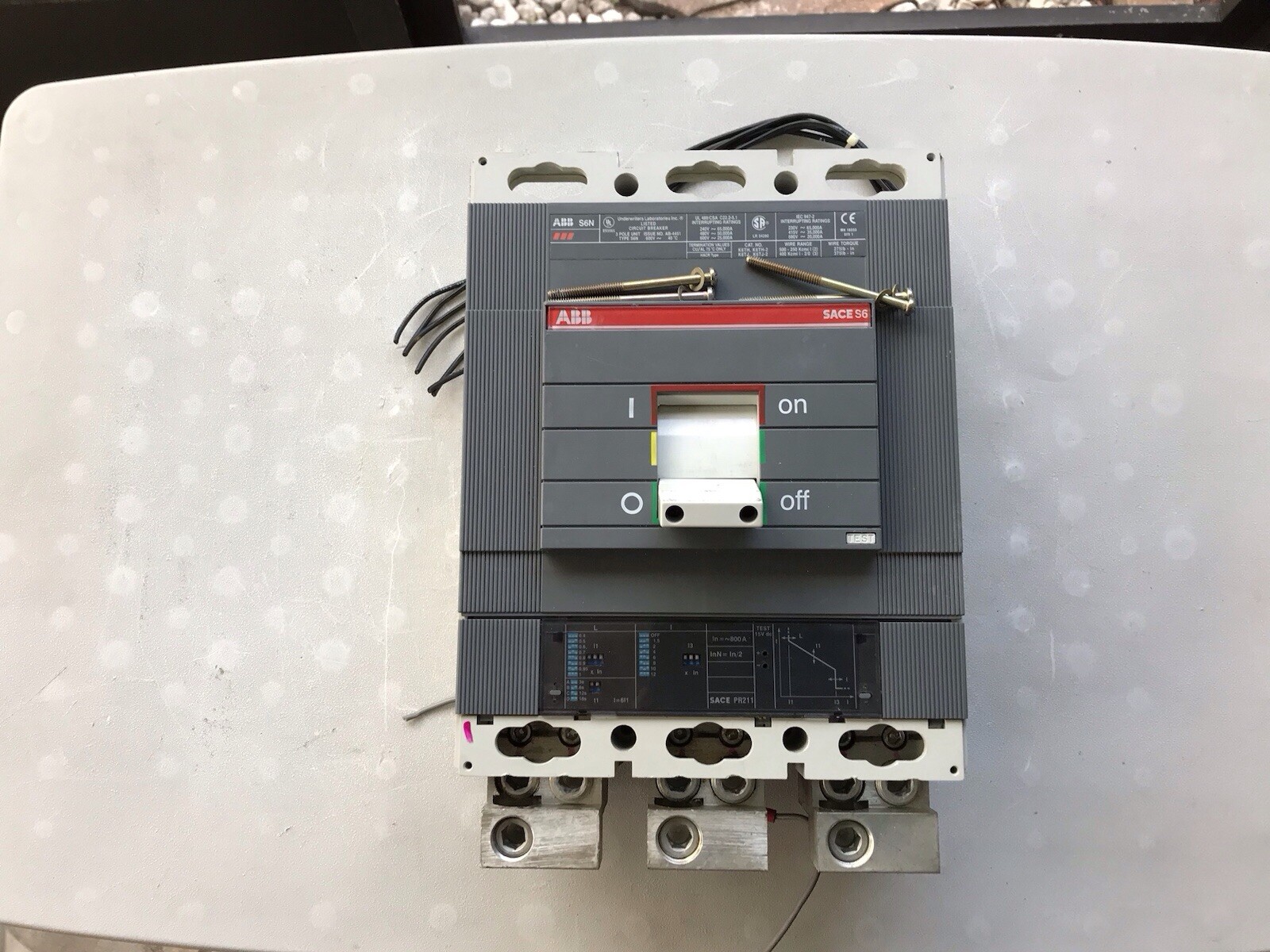ABB S6N 3 Pole Circuit Breaker 600V
