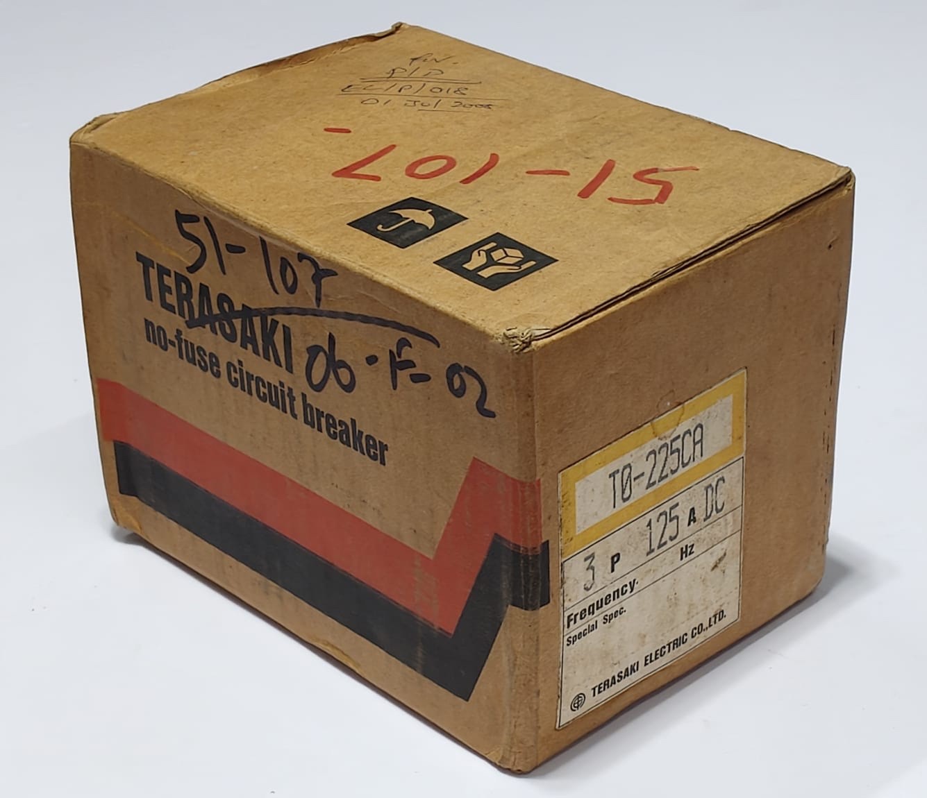 NEW BOX TERASAKI T0-225CA 3 Pole 125 A Circuit Breaker AC500V DC250V TO-225CA #2