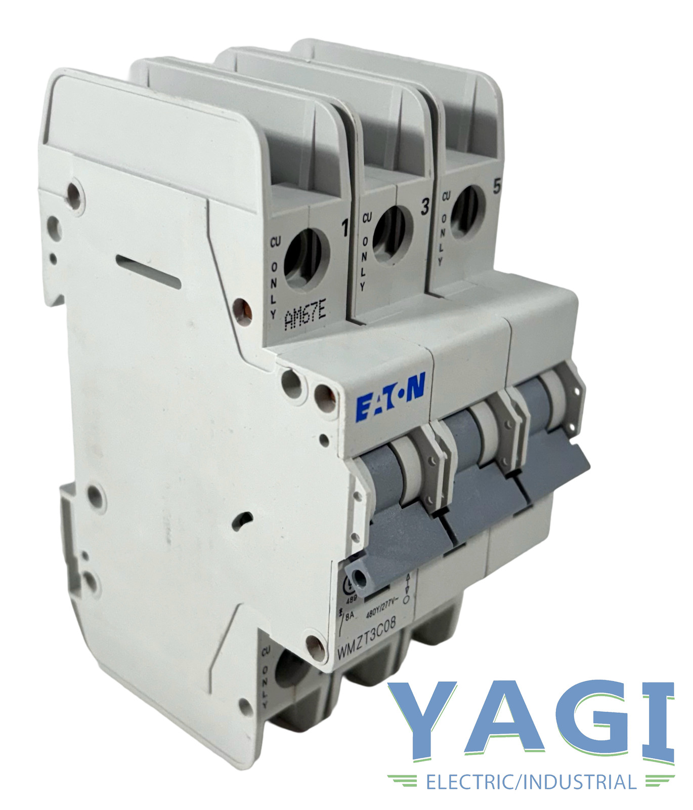 Eaton WMZT3C08 Breaker 8A 3‑Pole 480Y/277V 10kA Type C DIN‑Rail Screw Terminals