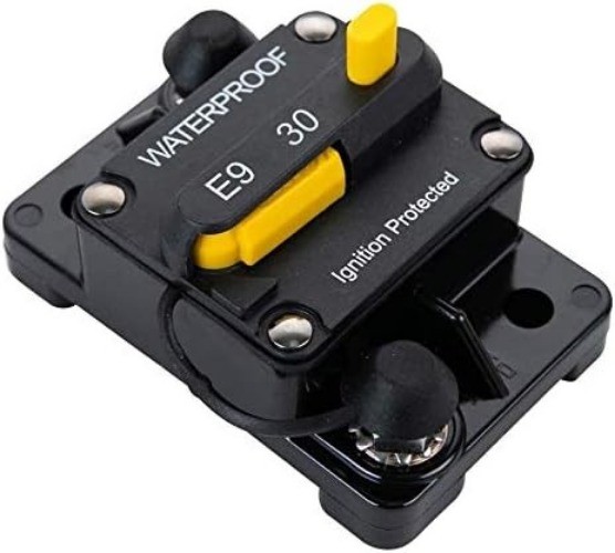 30Amp Circuit Breaker 30-300A with Manual Reset Trolling Motor Auto Size: 30A