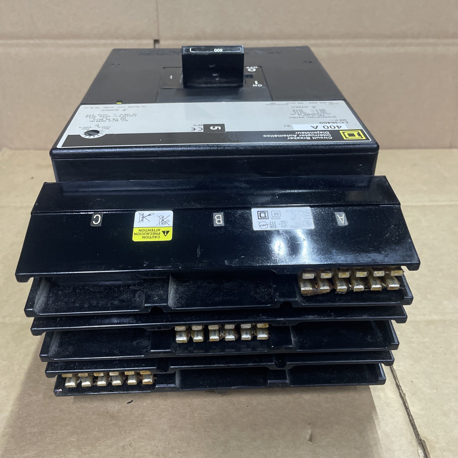 Square D LC36400 I-Line 400A 600V 3 Pole Molded Case Circuit Breaker