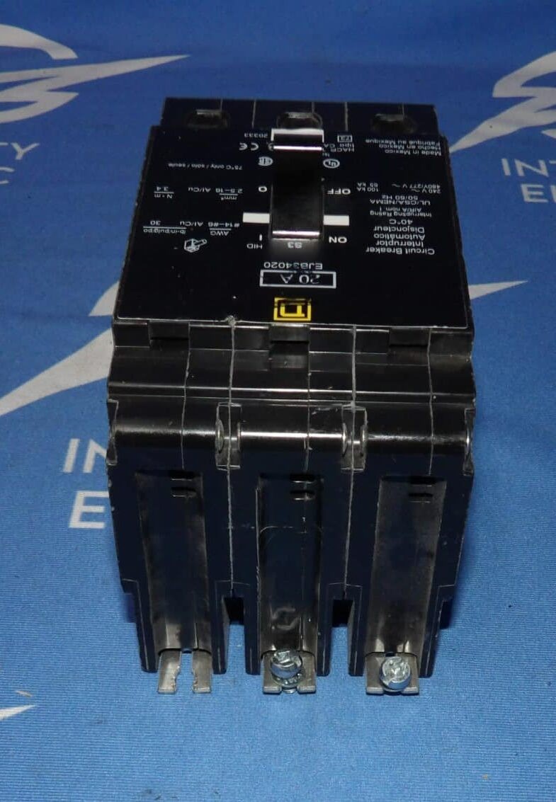 Square D EJB34020 20A 480Y/277V 3 Pole Circuit Breaker + 1 Year Warranty