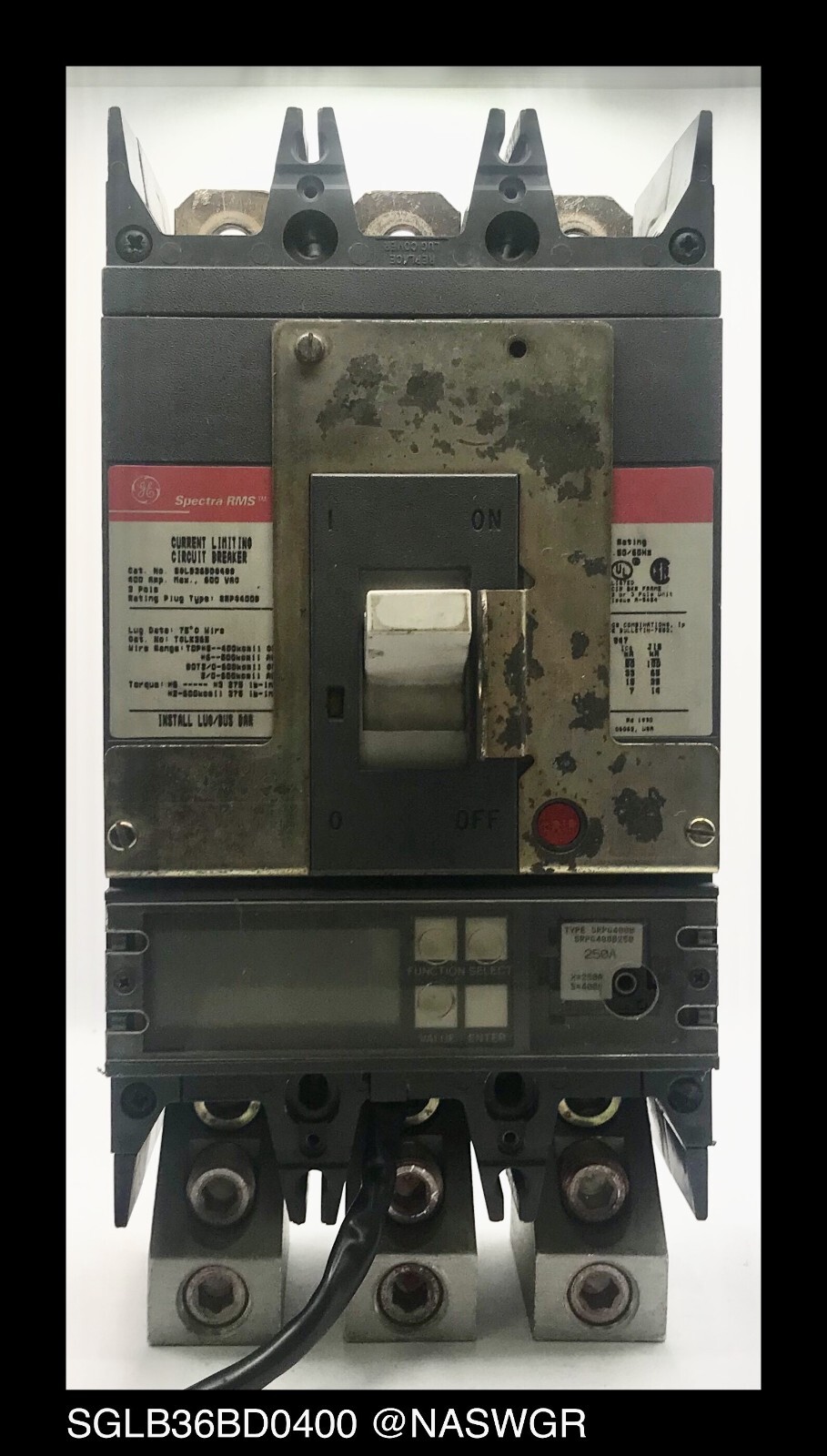 GE Spectra SGLB36BD0400 Circuit Breaker ~ 250 Amp – Tested/1Yr Warranty