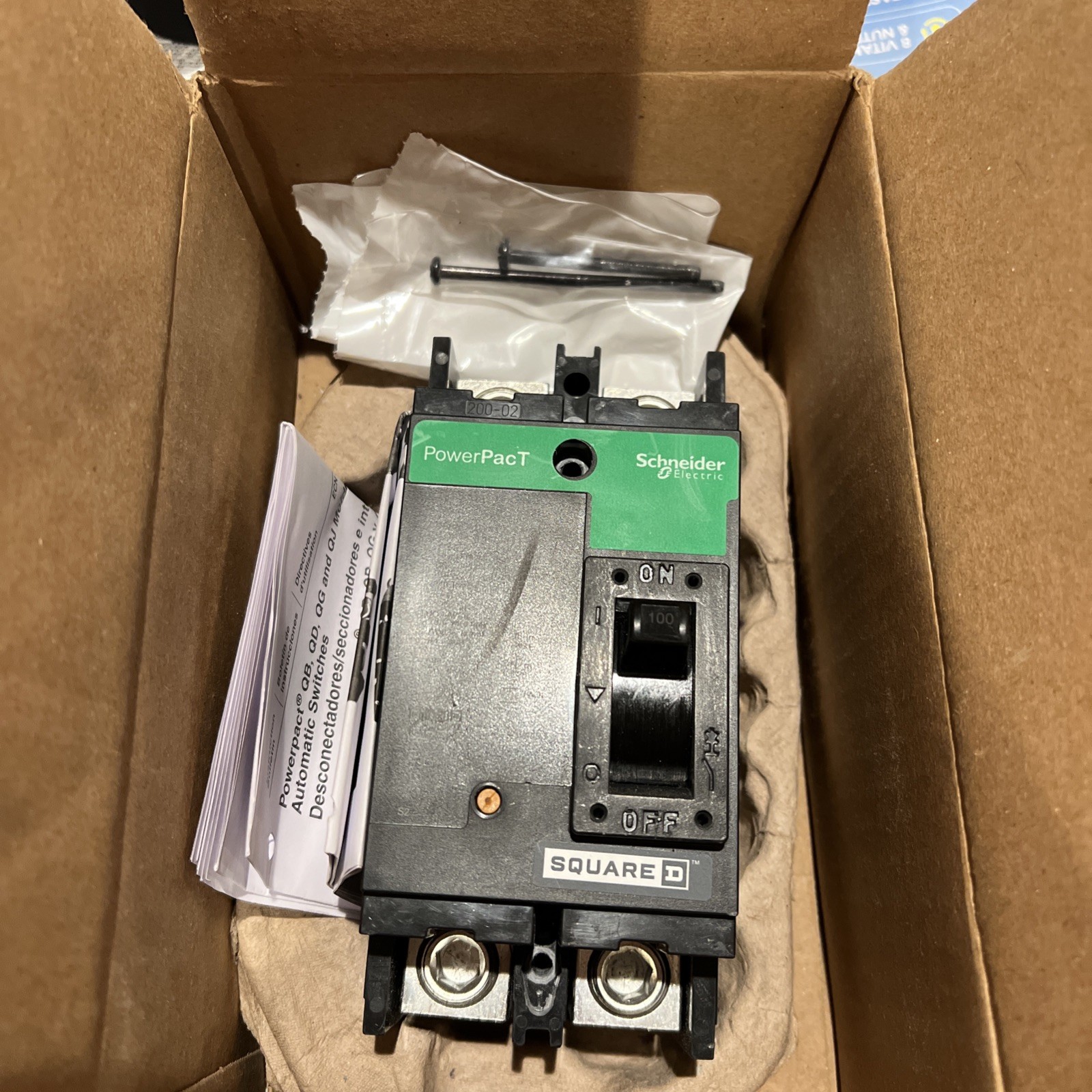 New Square D QBL22100 100 Amp PowerPact Circuit Breaker 2 Pole 240 VAC NIB
