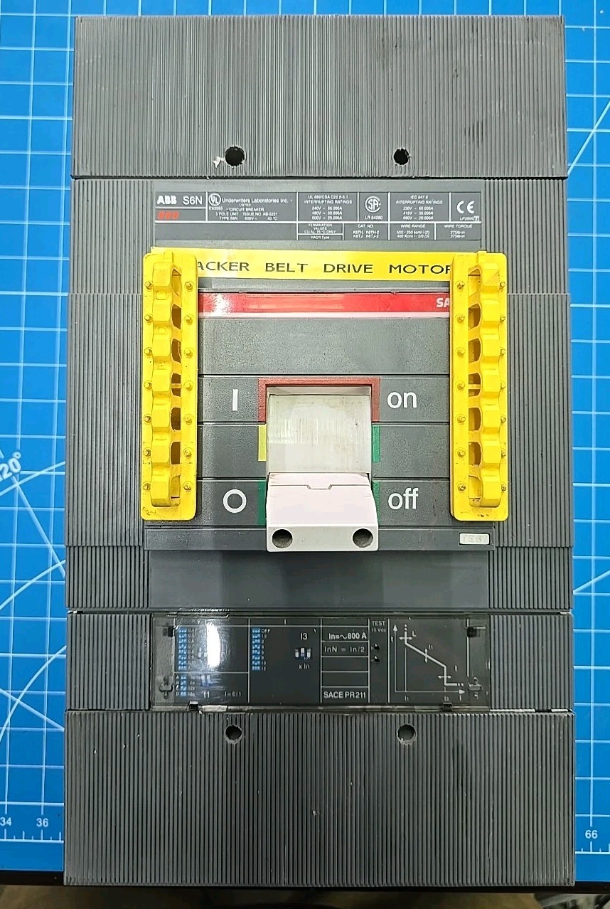 ABB S6N 800 Amp 600v Dc Breaker