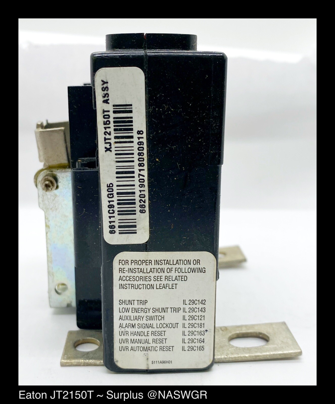 Eaton JT2150T Thermal Magnetic Trip Unit 150A S:1491D70G35 – Unused Surplus