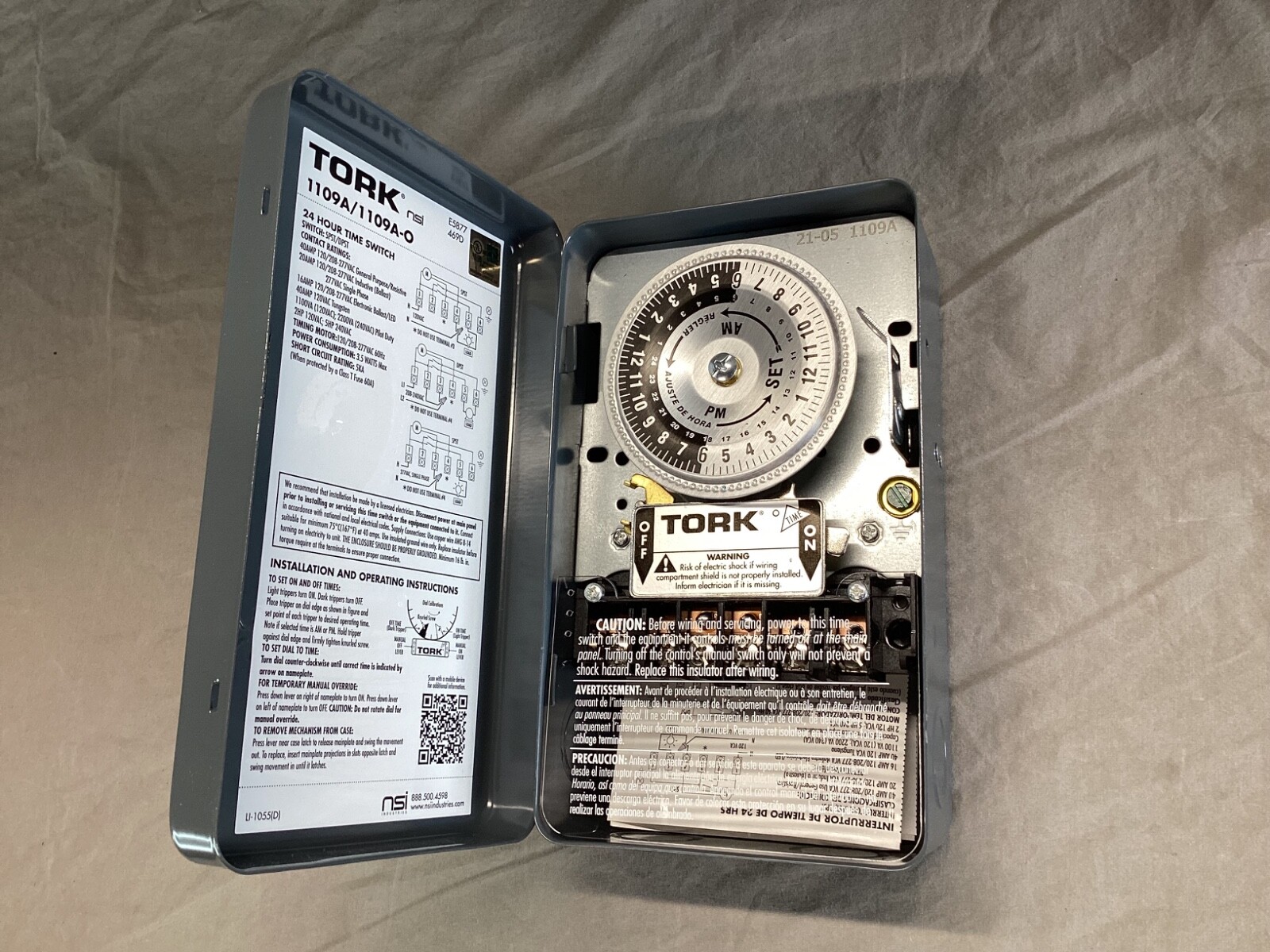 TORK 1109A Indoor Outdoor Time Switch 24 Hour Multi-Voltage