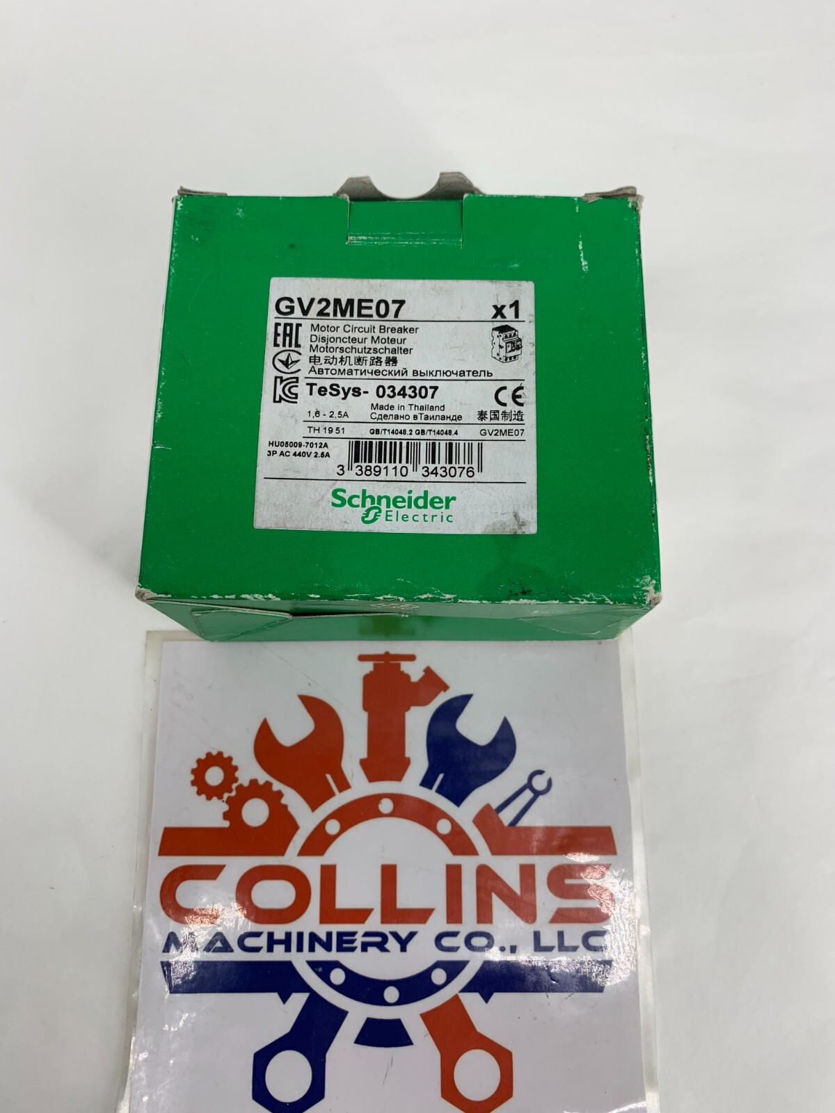 Schneider Electric GV2ME07 Motor Circuit Breaker 3PH 3P 1.5HP 1.6 – 2.5A 600V