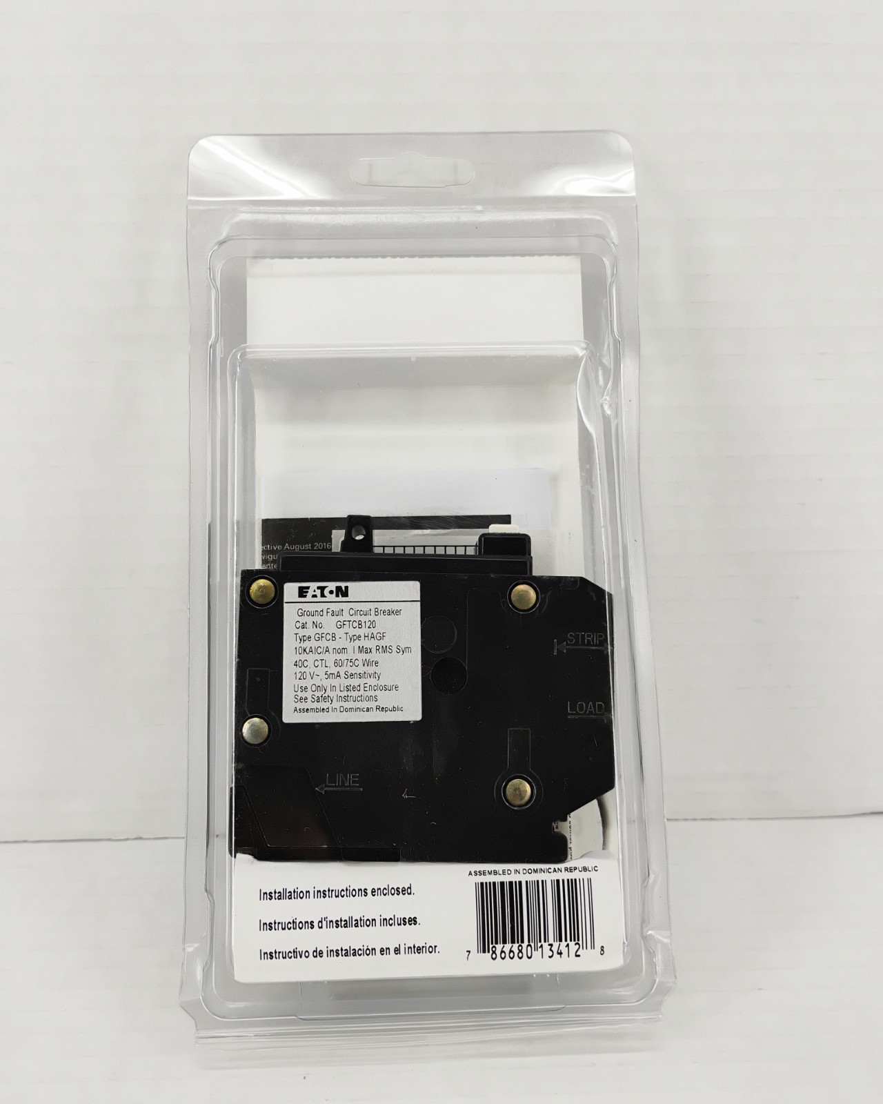 Eaton GFTCB120CS Miniature Circuit Breakers (MCBs). NEW