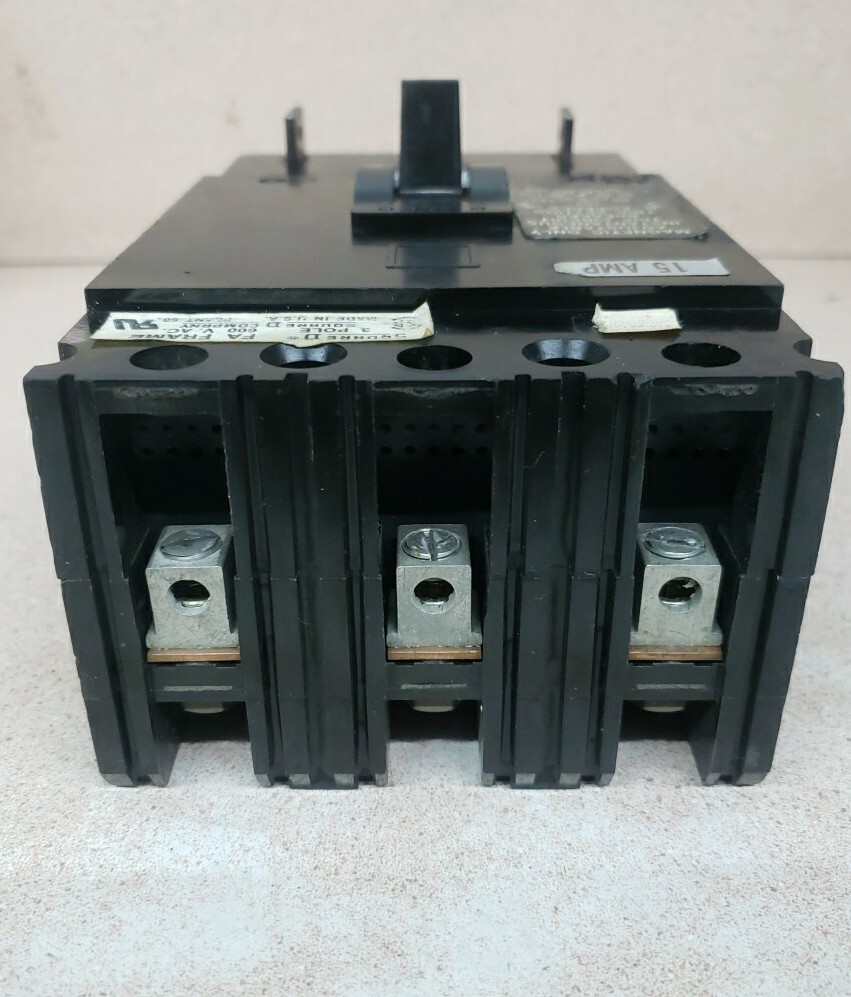 Square D FAL36015 Molded Case Circuit Breaker 3P 15 Amp 240/480/600V