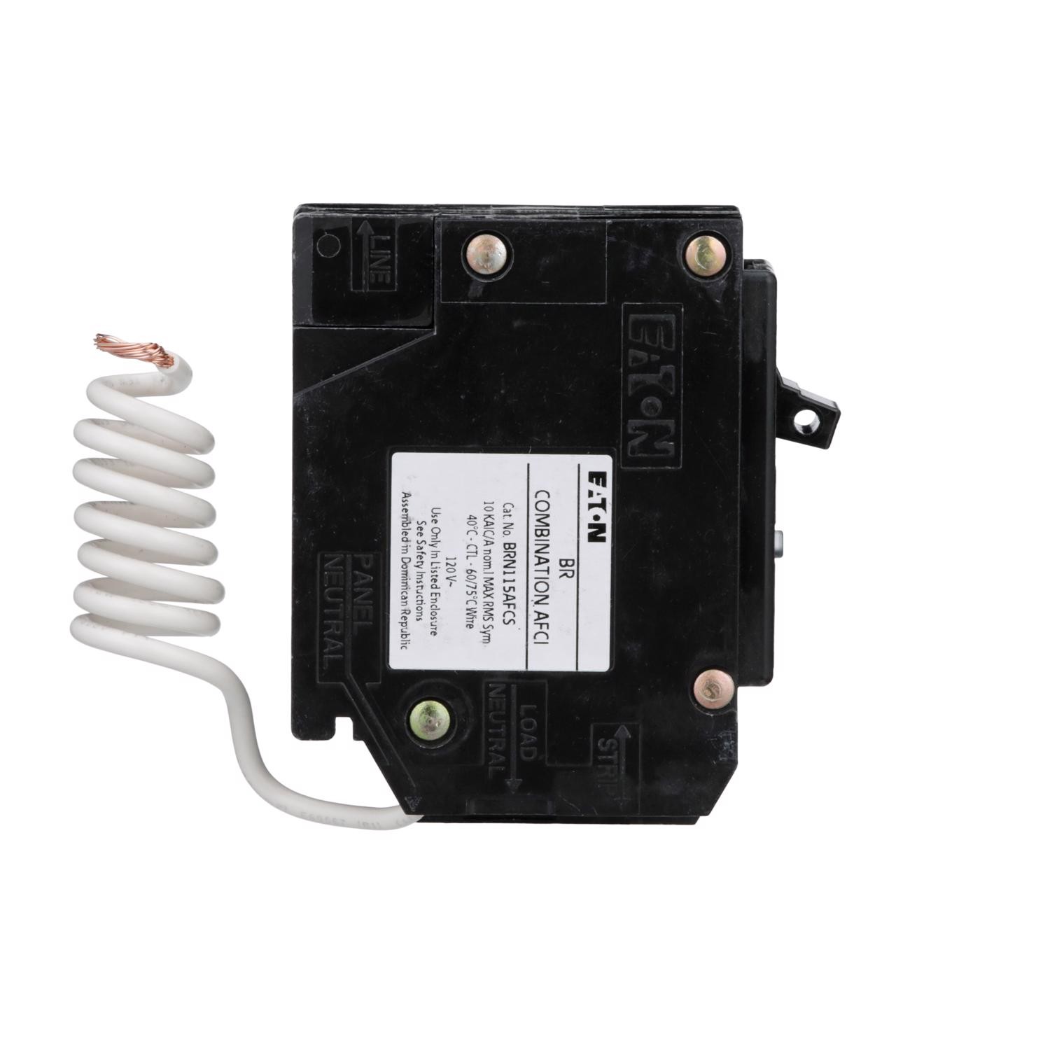 Eaton BRN115AF 15A Pigtail Neutral Type BR Arc Fault Circuit Interrupter 6 in.