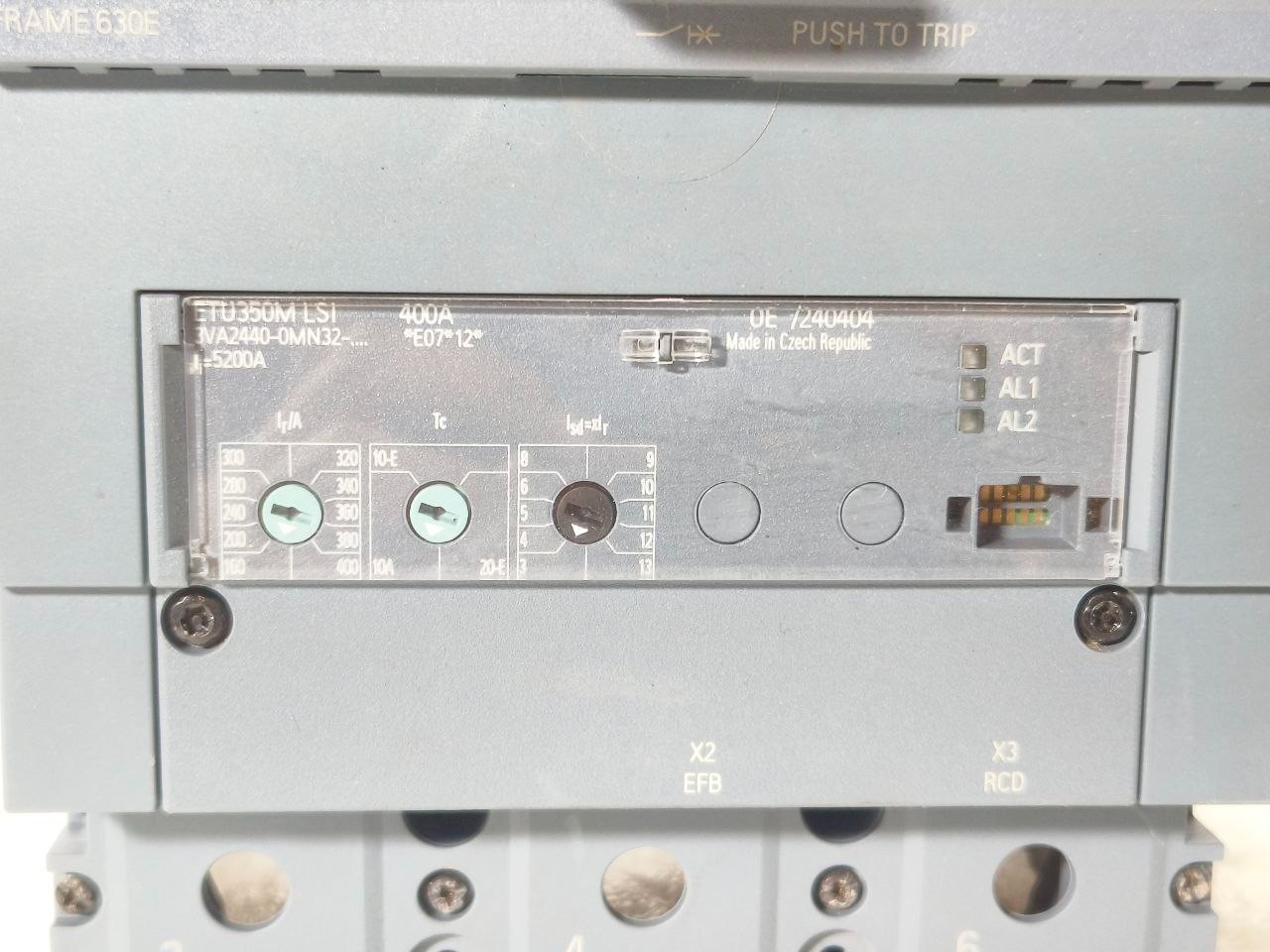 NEW | SIEMENS 3VA2440-0MN32-0AA0 SENTRON MCCB 400A 3-POLE 415V 200KA FRAME 630