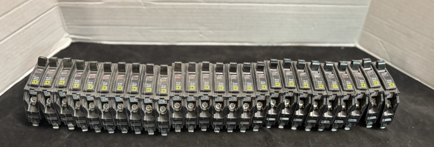 LOT OF 26 – SQUARE D CIRCUIT BREAKER 20A 1 POLE UNIT 10kA 120/240V DP-4075 QOB ✅