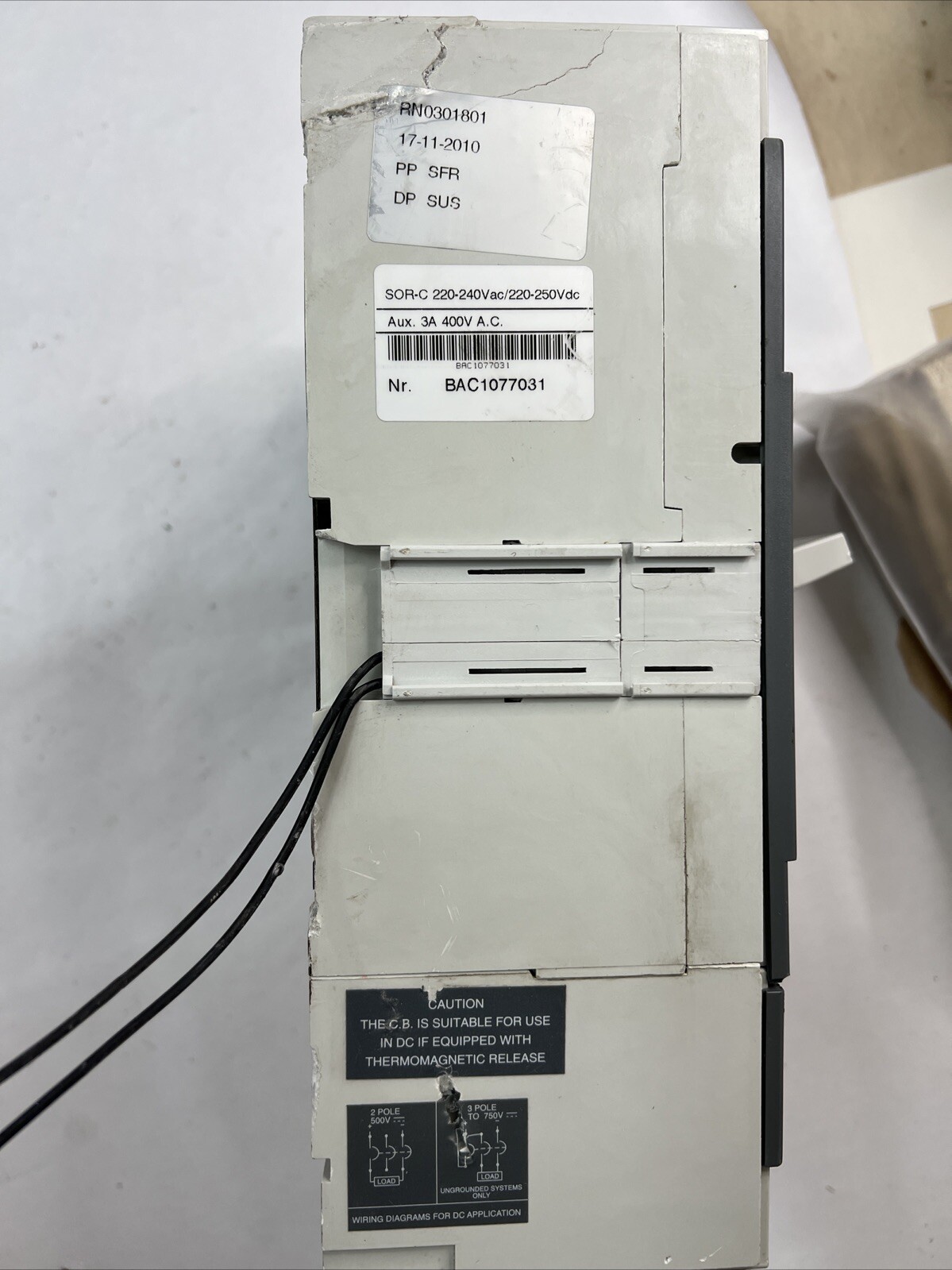 ABB S6N600BWAS 600 A CIRCUIT BREAKER 600V 3P LI SACE PR211 TRIP RECONDITIONED