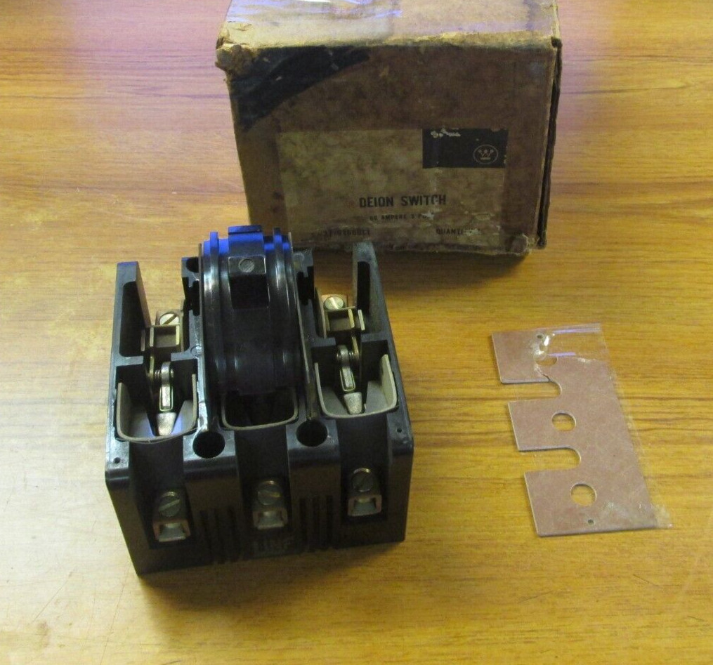 NIB. WESTINGHOUSE DE-ION SWITCH 3P, 60A, 600V, CAT# 371D266G01 … VD-246