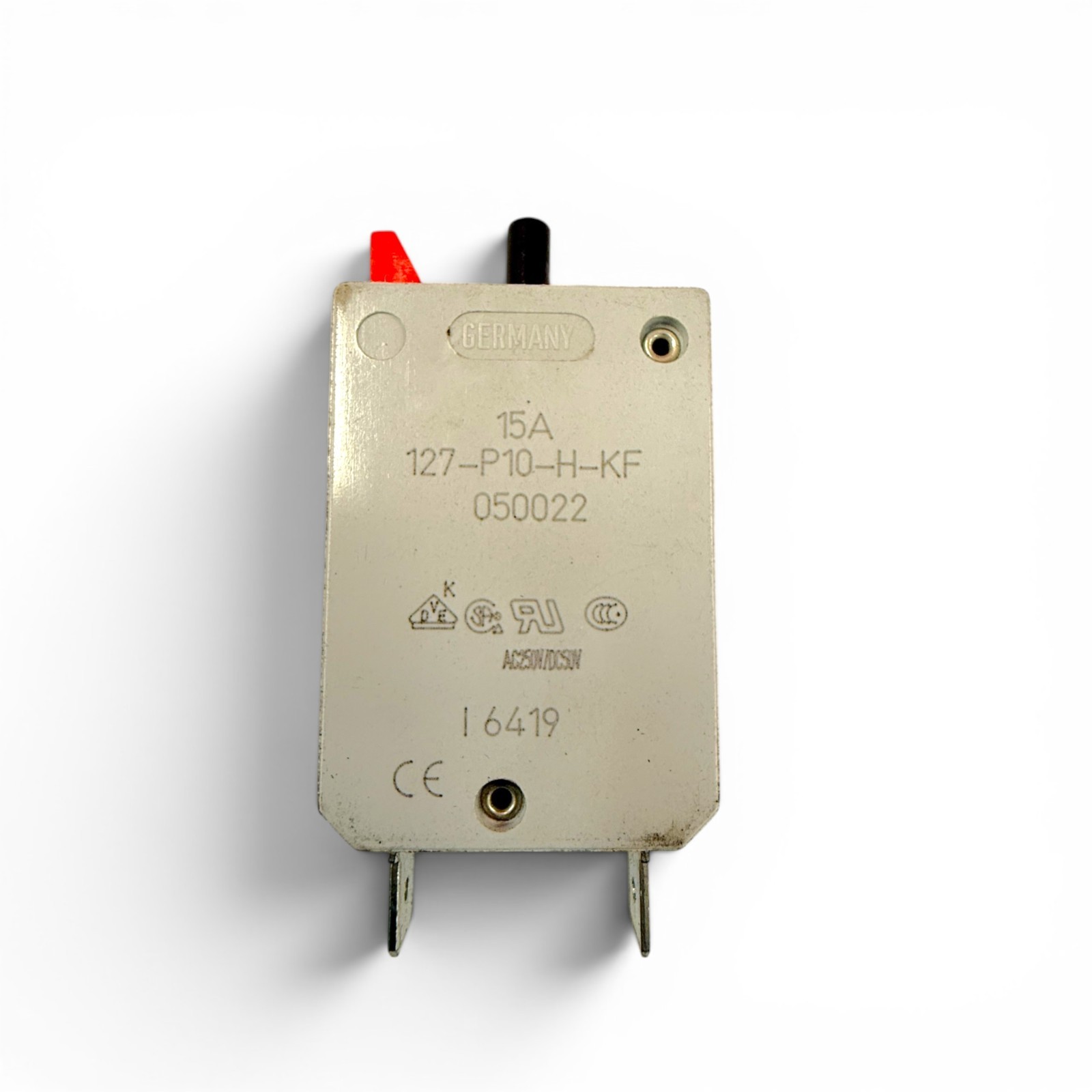 E-T-A 127-P10-H-KF Mini Thermal Circuit Breaker 15A 250VAC 28VDC