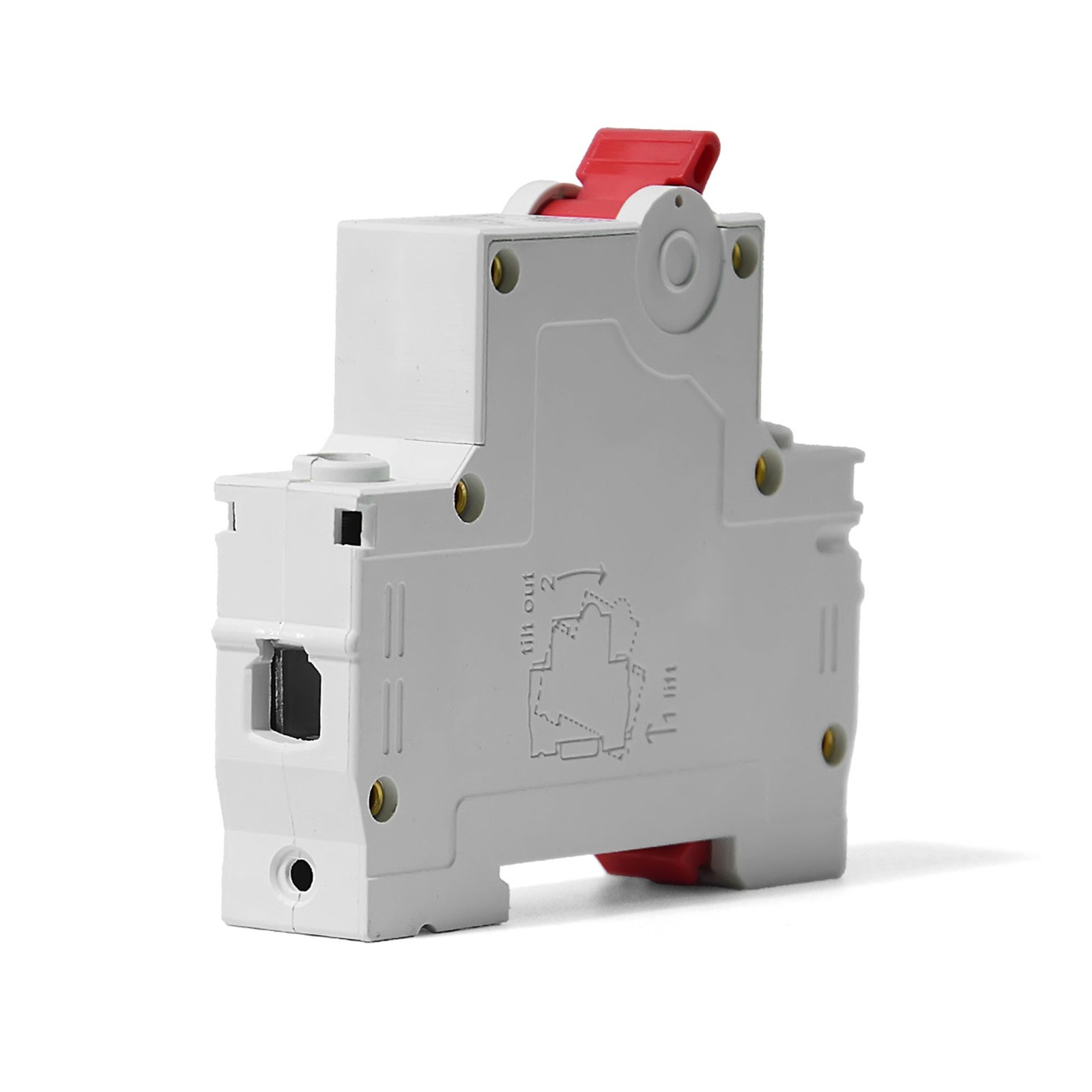 Mini Circuit Breaker Type-C 20AMP AC MCB GYM8 1Pole 4.5kA Din Rail 240V/480V