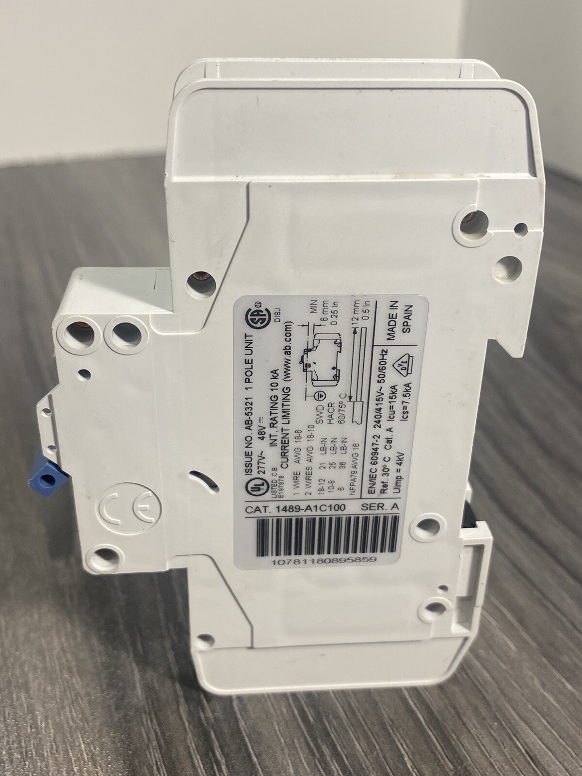 Excellent Cond Allen Bradley 1489-A1C100 SER A 10A Circuit Breaker 1-P – USA