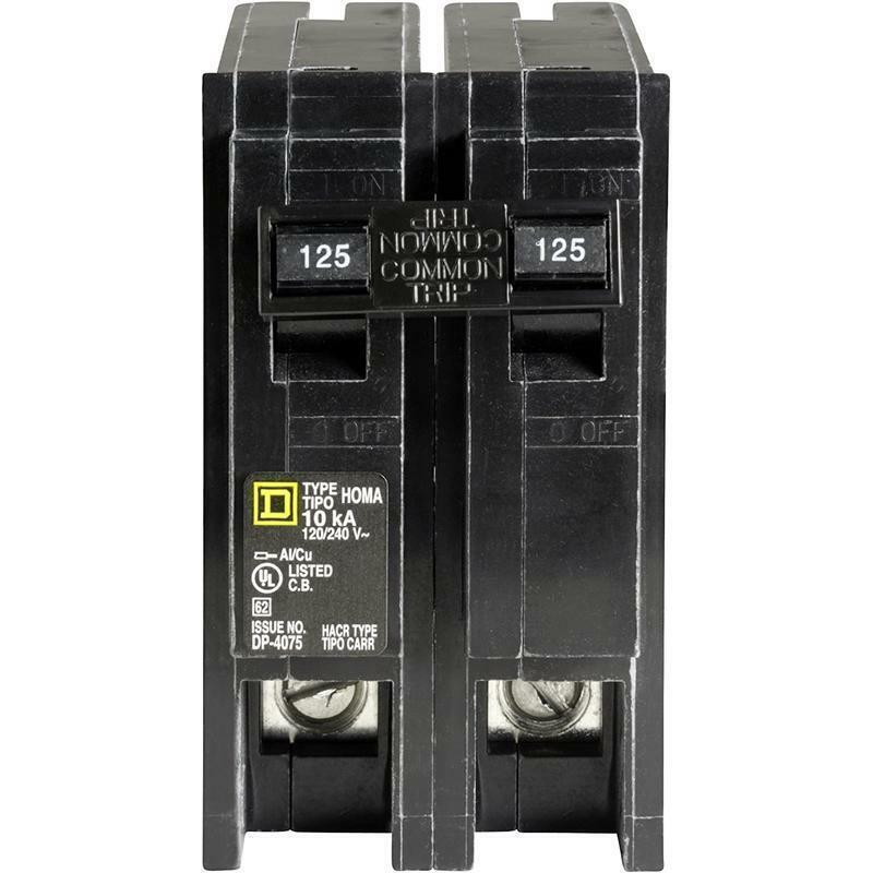 Square D 125 amps 2-Pole Circuit Breaker HOM2125CP