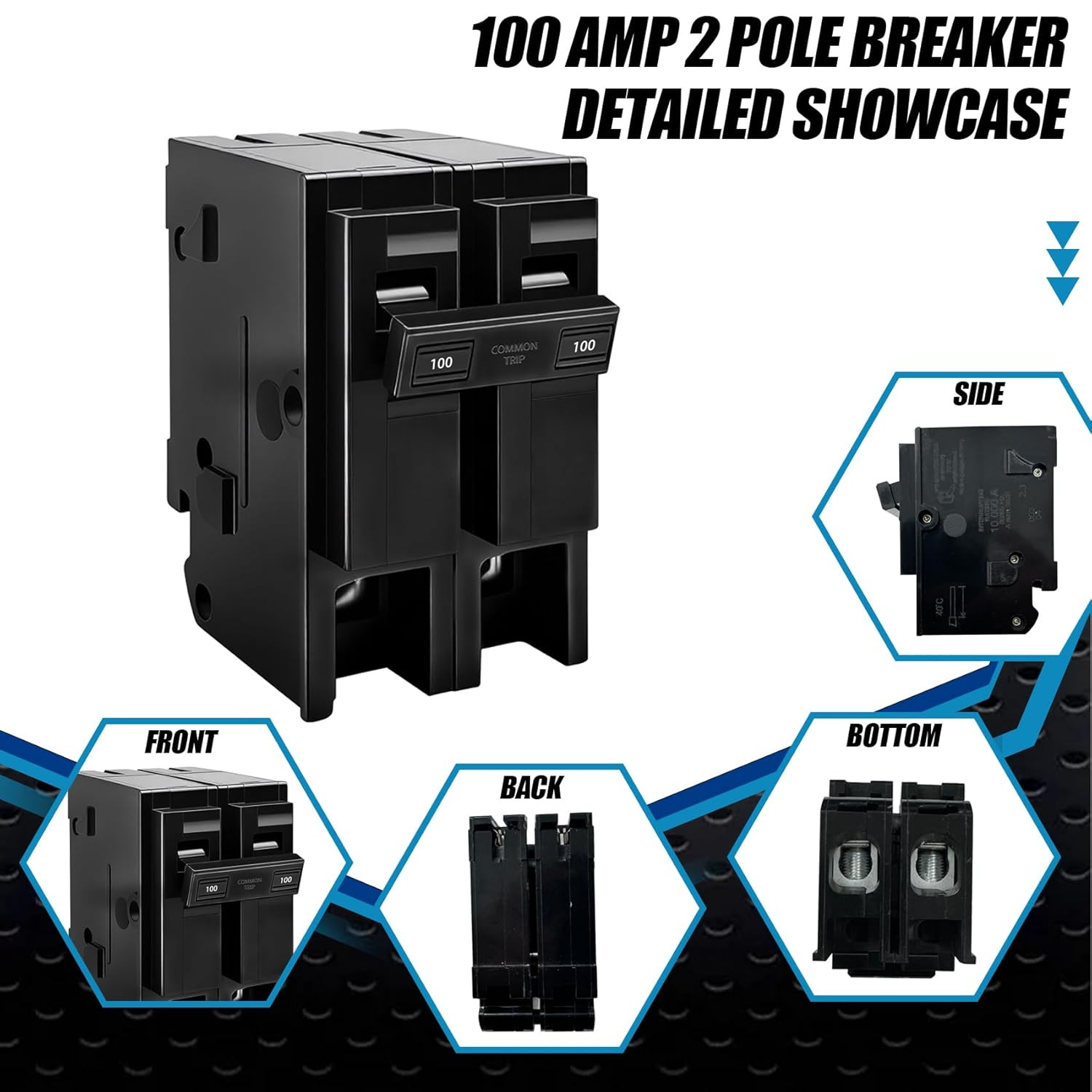 100 Amp 2 Pole Breaker,Replace for HOM2100 Circuit Breaker,100 Amp 2 Pole,120/24