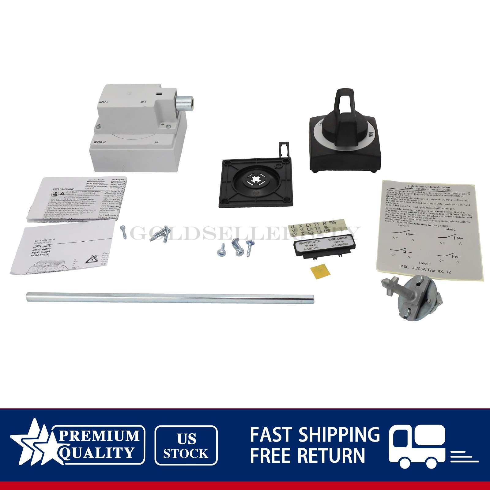 Fits ELECTRIC NZM2-XS-R 266645 Main Switch Assembly Kit-Right Hand