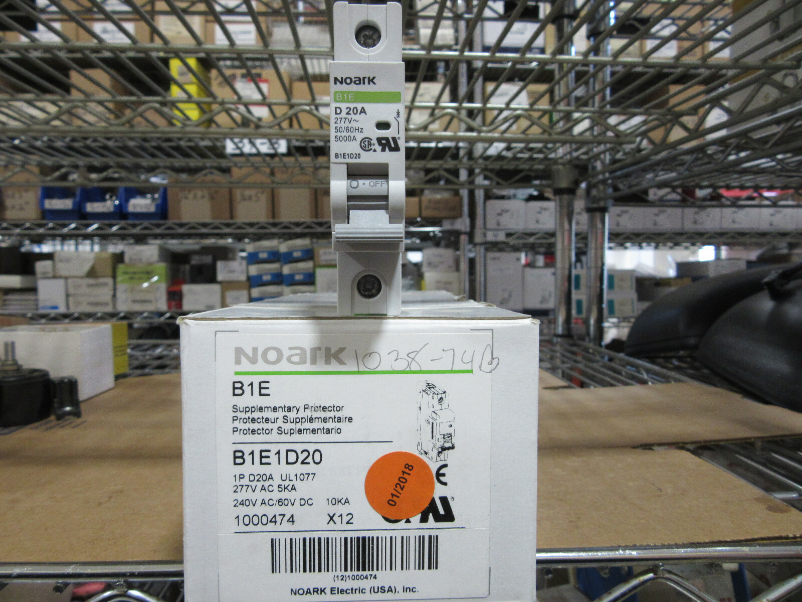 Noark B1E1D20 Circuit Breaker 1P 20A 120/240V NEW!!! Free Shipping