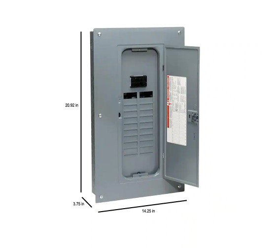 Square-D 100-Amp 20-Space 40-Circuit Indoor Main-Breaker Panel Load-Center