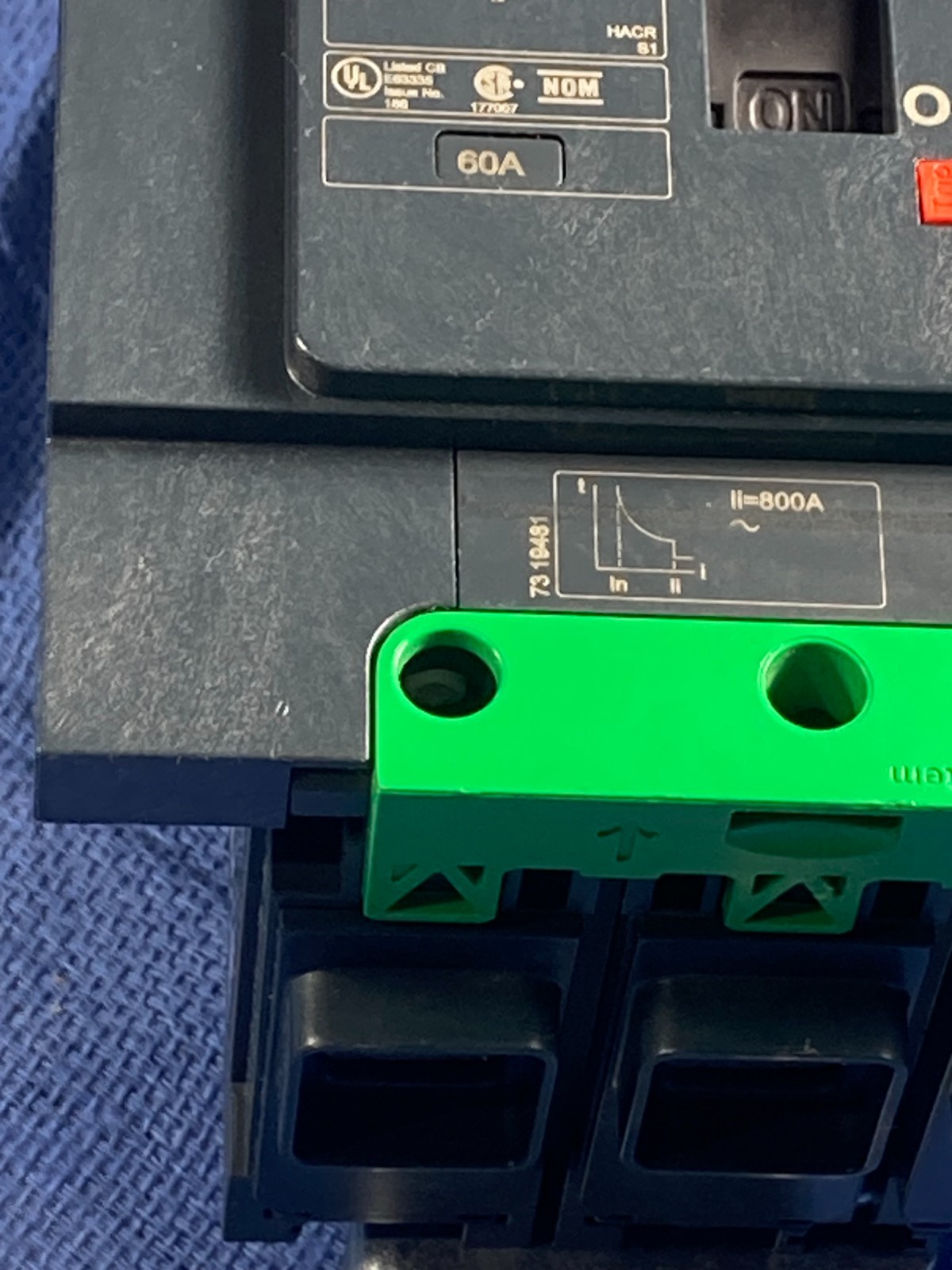 Square D BDA34060Y, 60 Amp, 480 Volt, 3 Pole, BD60 I-LINE Circuit Breaker AC/DC
