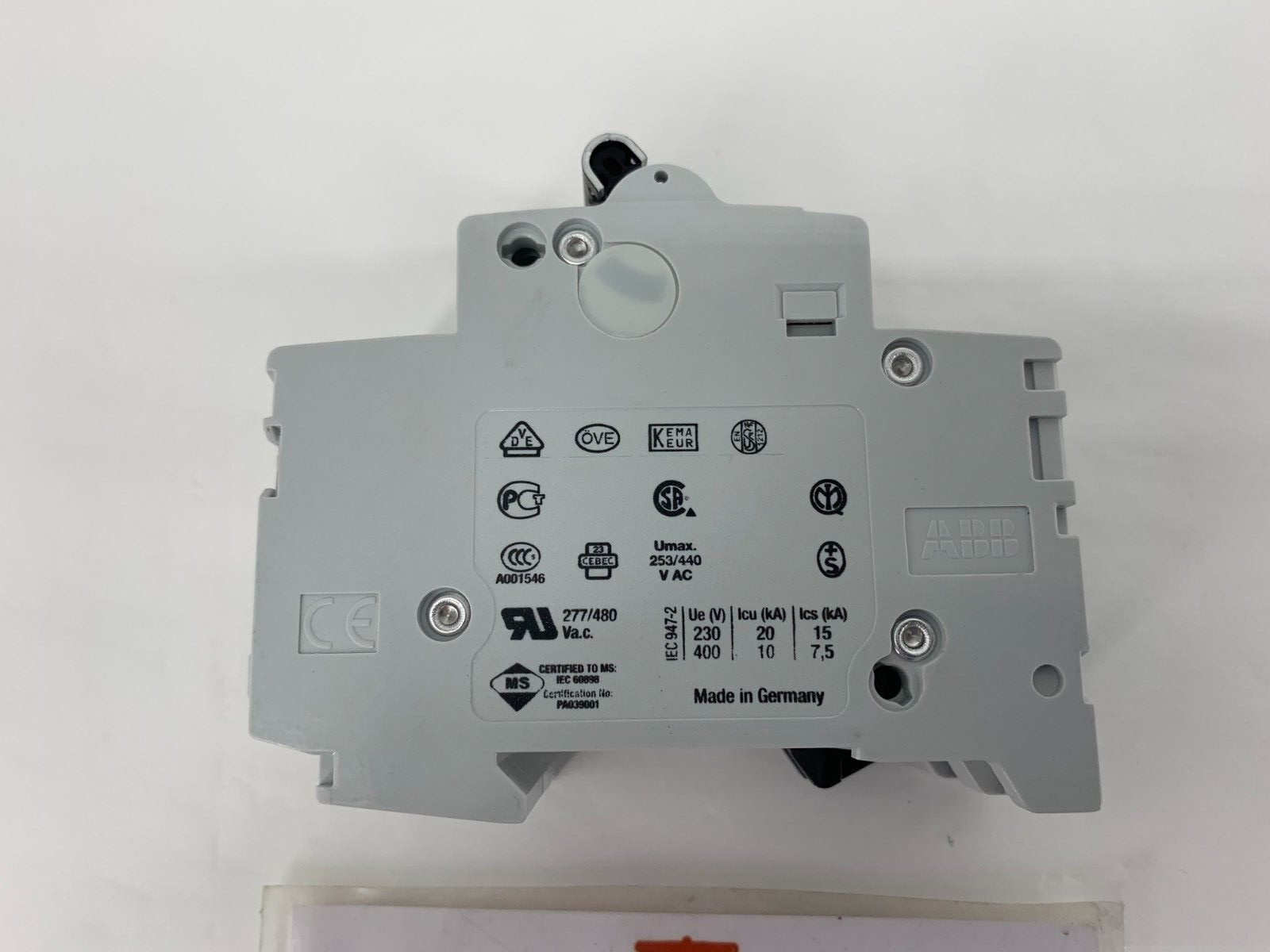 ABB 2CDS252001R0064 S202-C6 Miniature Circuit Breaker 2P 6A 480Y/277VAC