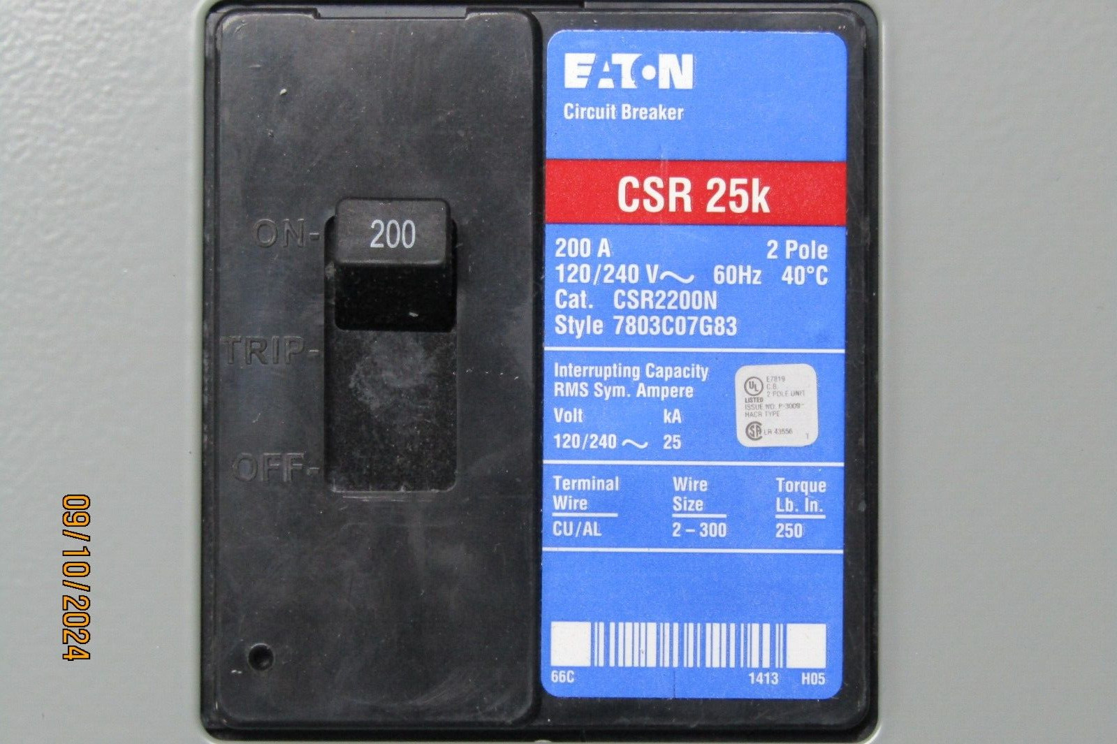 😏 NEW EATON 200 A MAIN BREAKER LOADCENTER 12 CIRCUIT 120/240V 1∅ 3W BRP08B200RF