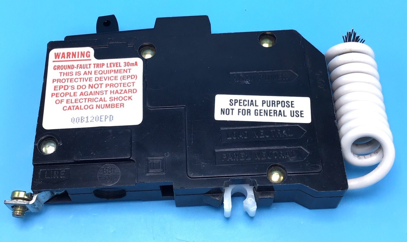 New Circuit Breaker Square D QOB120EPD Equipment Protective Device 1 Pole 20A @