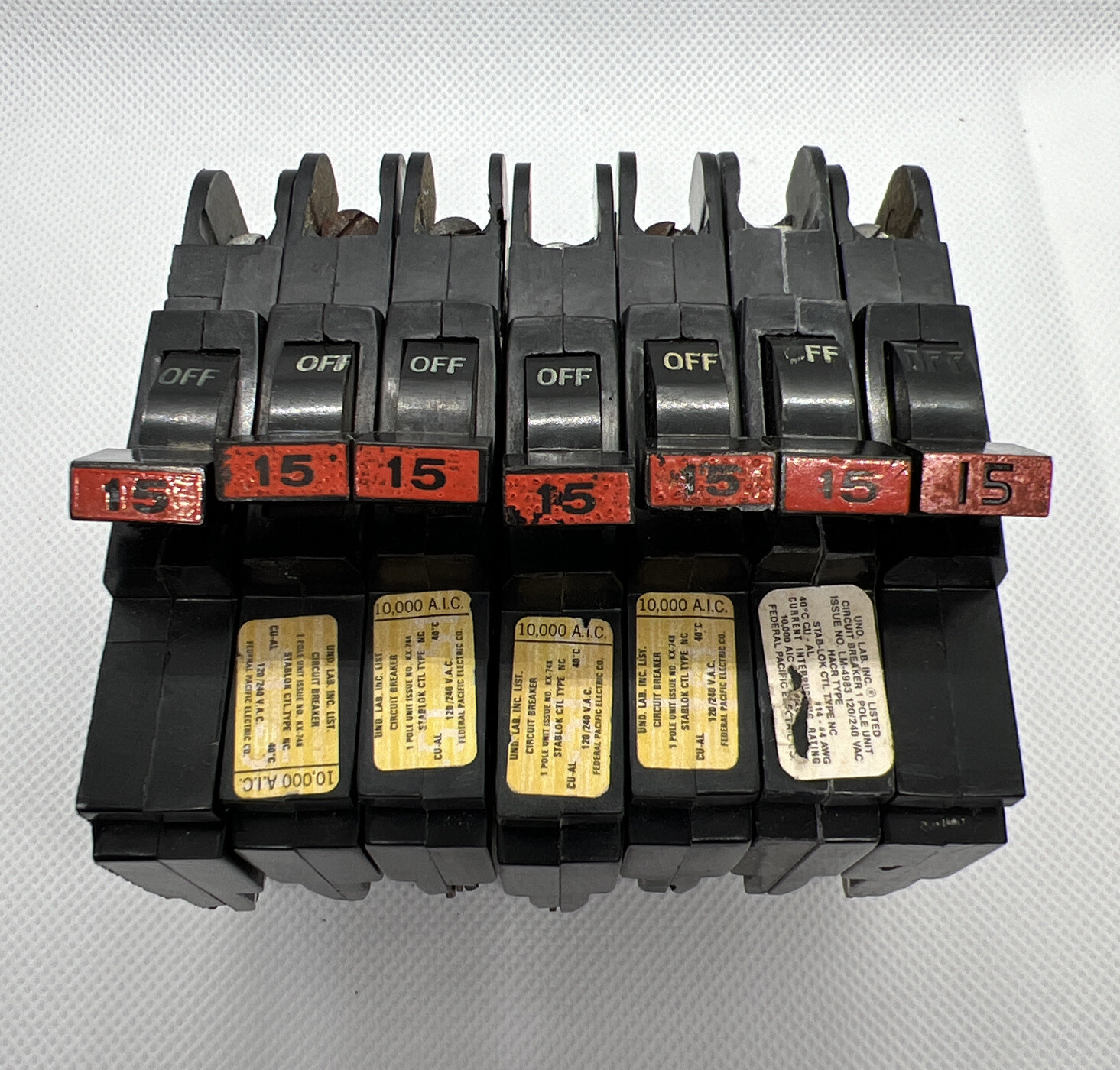 Federal Pacific 15 Amp 1 Pole NC (Thin) Stab-lok NC115 FPE 120V‼️price for 1‼️