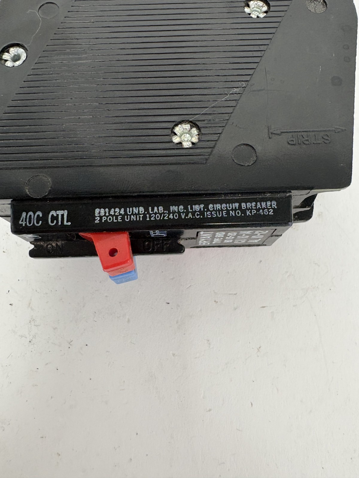 Bryant Type BD1520 2 Pole 15/20 A 120/240v Legacy Tandem Circuit Breakers