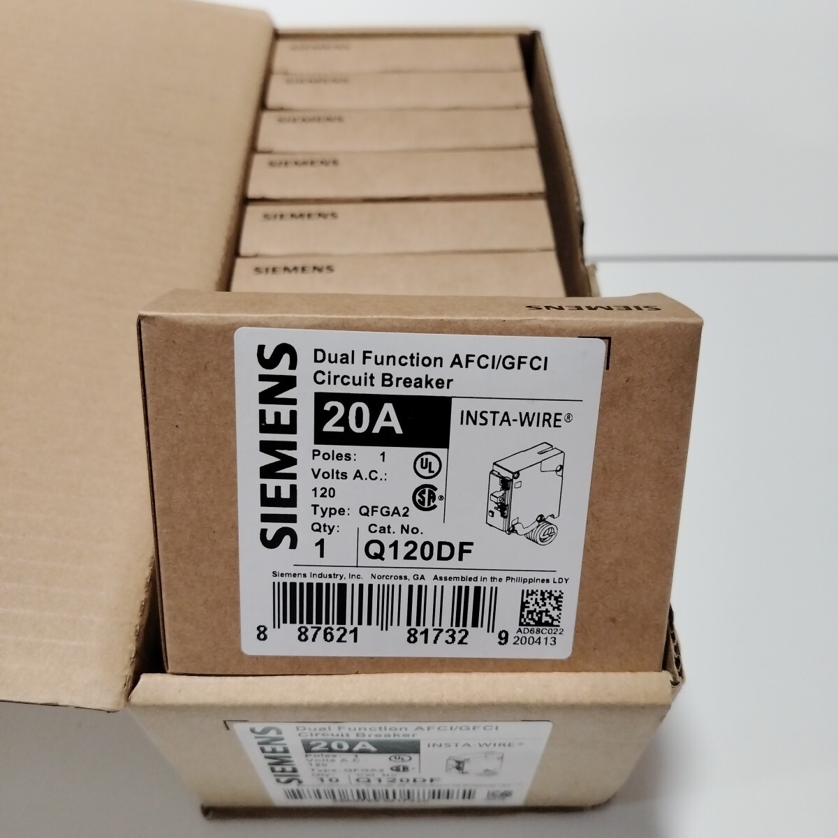 LOT OF 10 Siemens Q120DF AFCI/GFCI Breaker