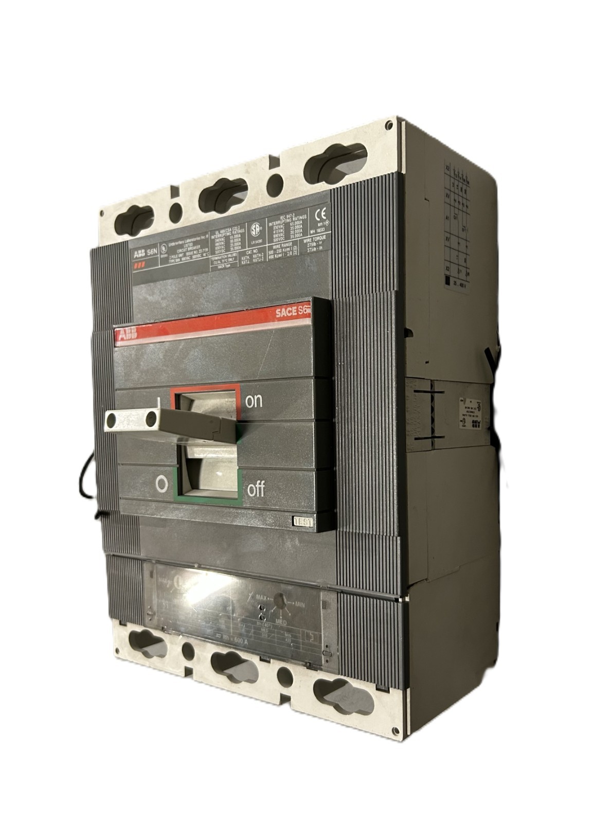 ABB SACE S6 S6N Circuit Breaker 600A 2-Pole 600VAC