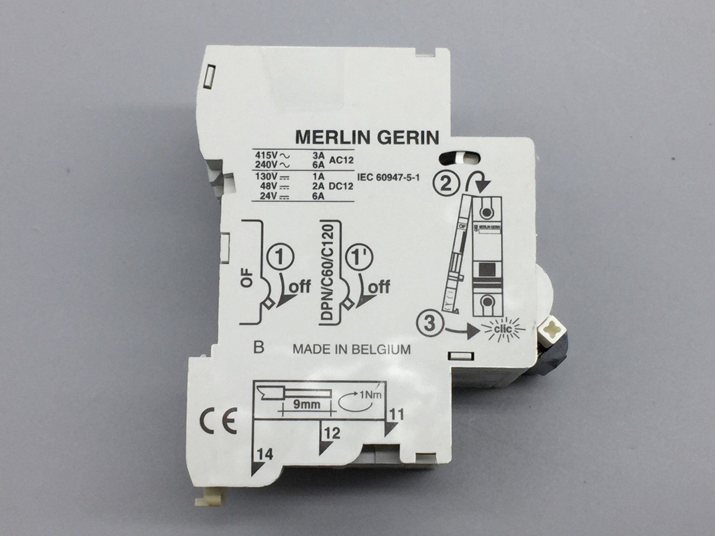 Merlin Gerin C60N-C6 2-Pole Circuit Breaker 2Amp, 400V 10KA