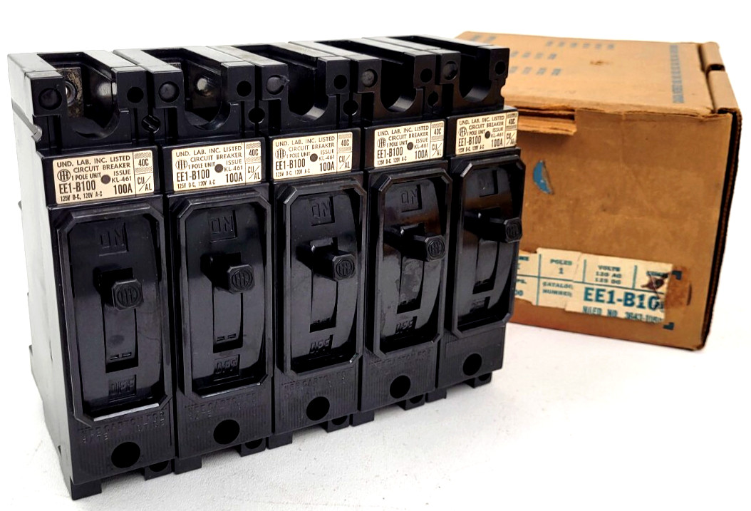Lot of 5 – EE1-B100 ITE Gould 100 Amp Circuit Breaker – Next Day Option – New