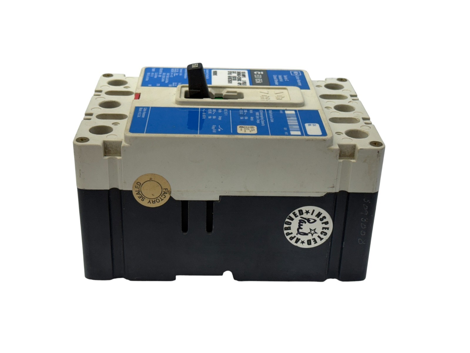 EATON ED3150 150A 3-POLE 240V ED F-FRAME 65KA MOLDED BOLT-ON CIRCUIT BREAKER